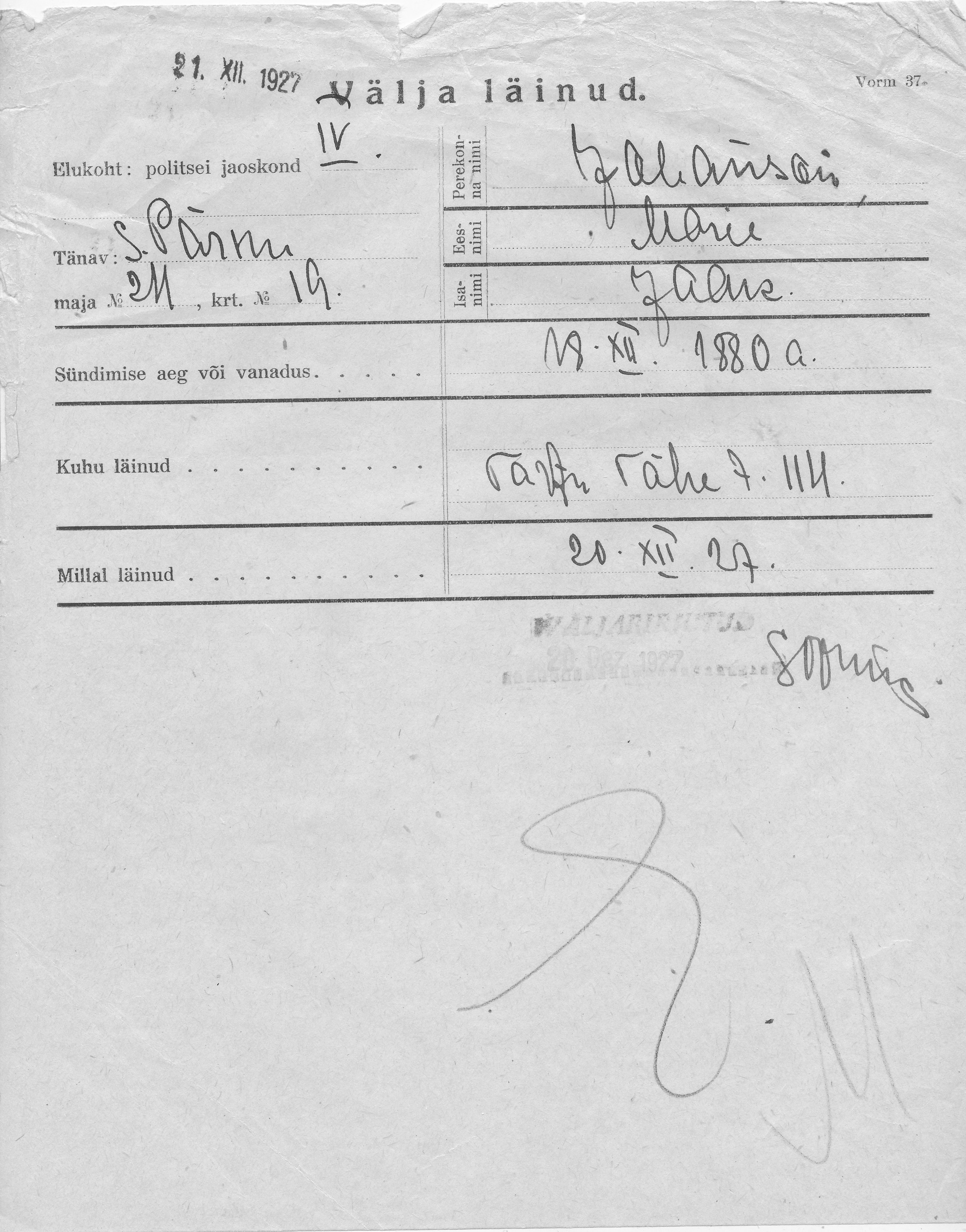 Johanson, Marie, Jaak