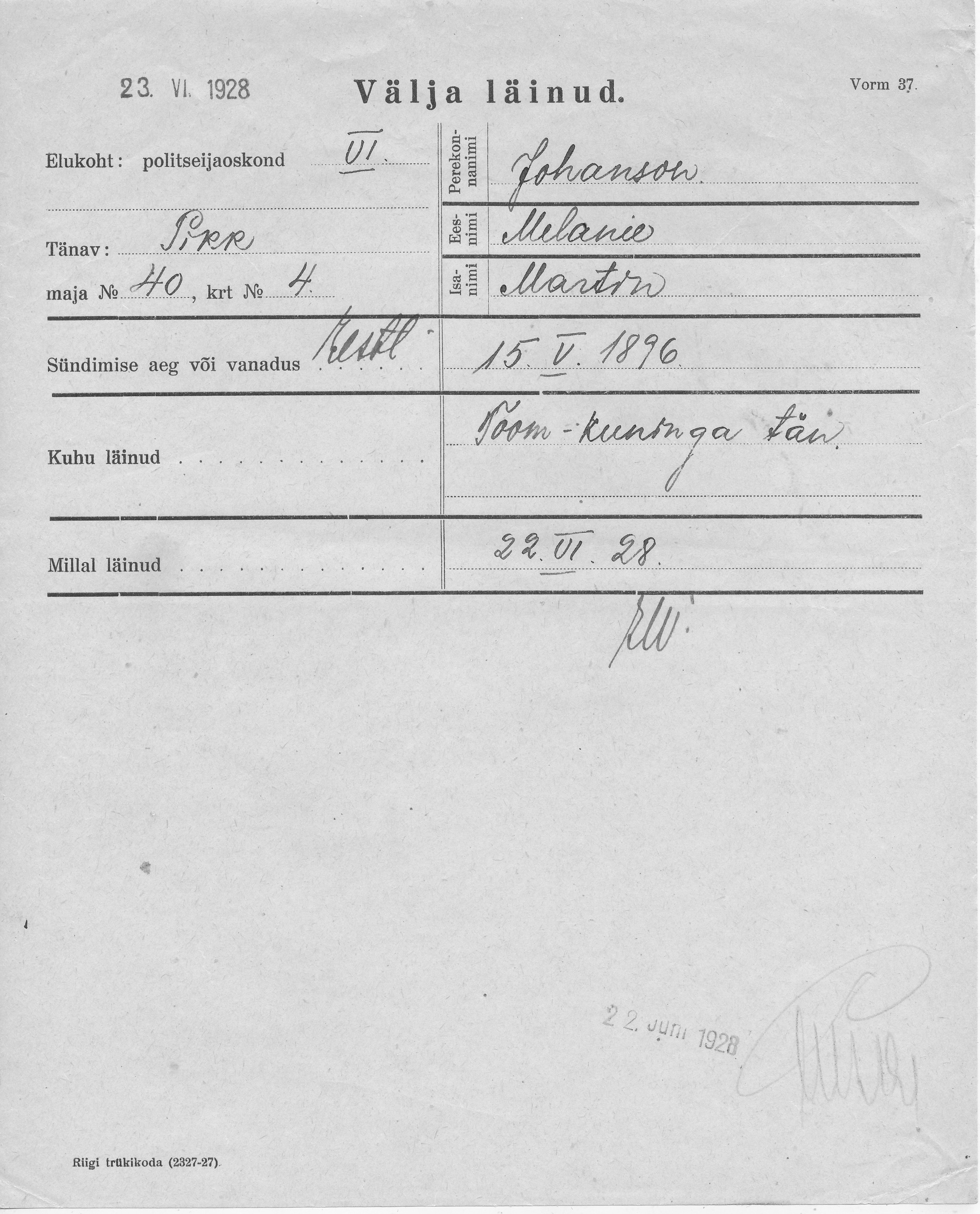 Johanson, Melanie, Martin