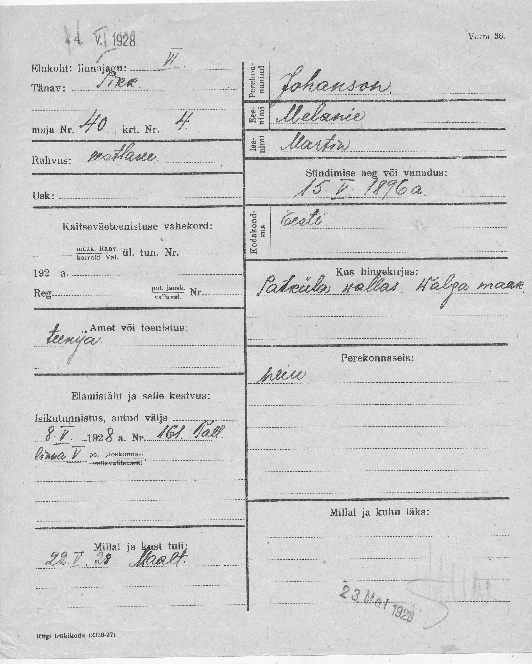 Johanson, Melanie, Martin