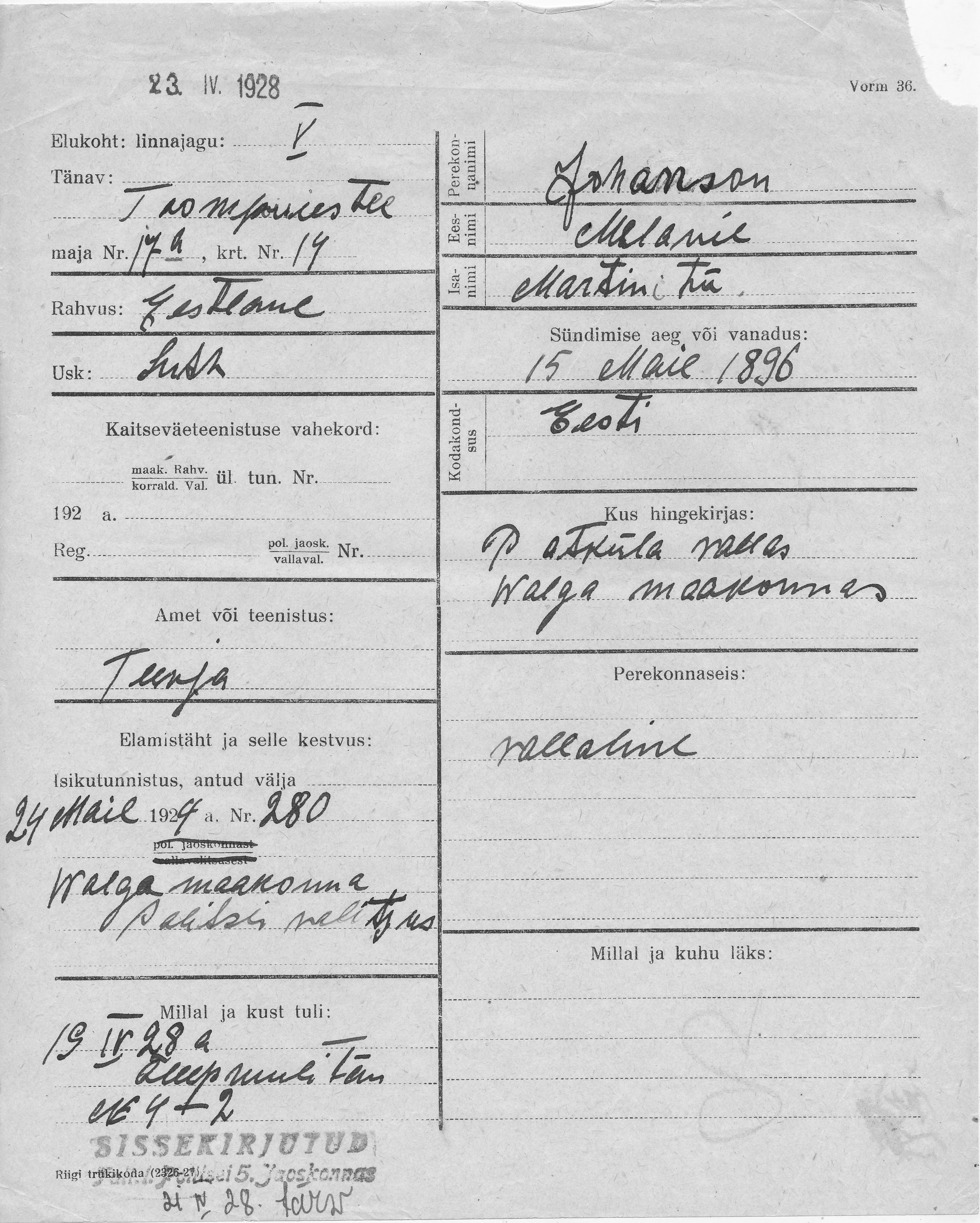 Johanson, Melanie, Martin