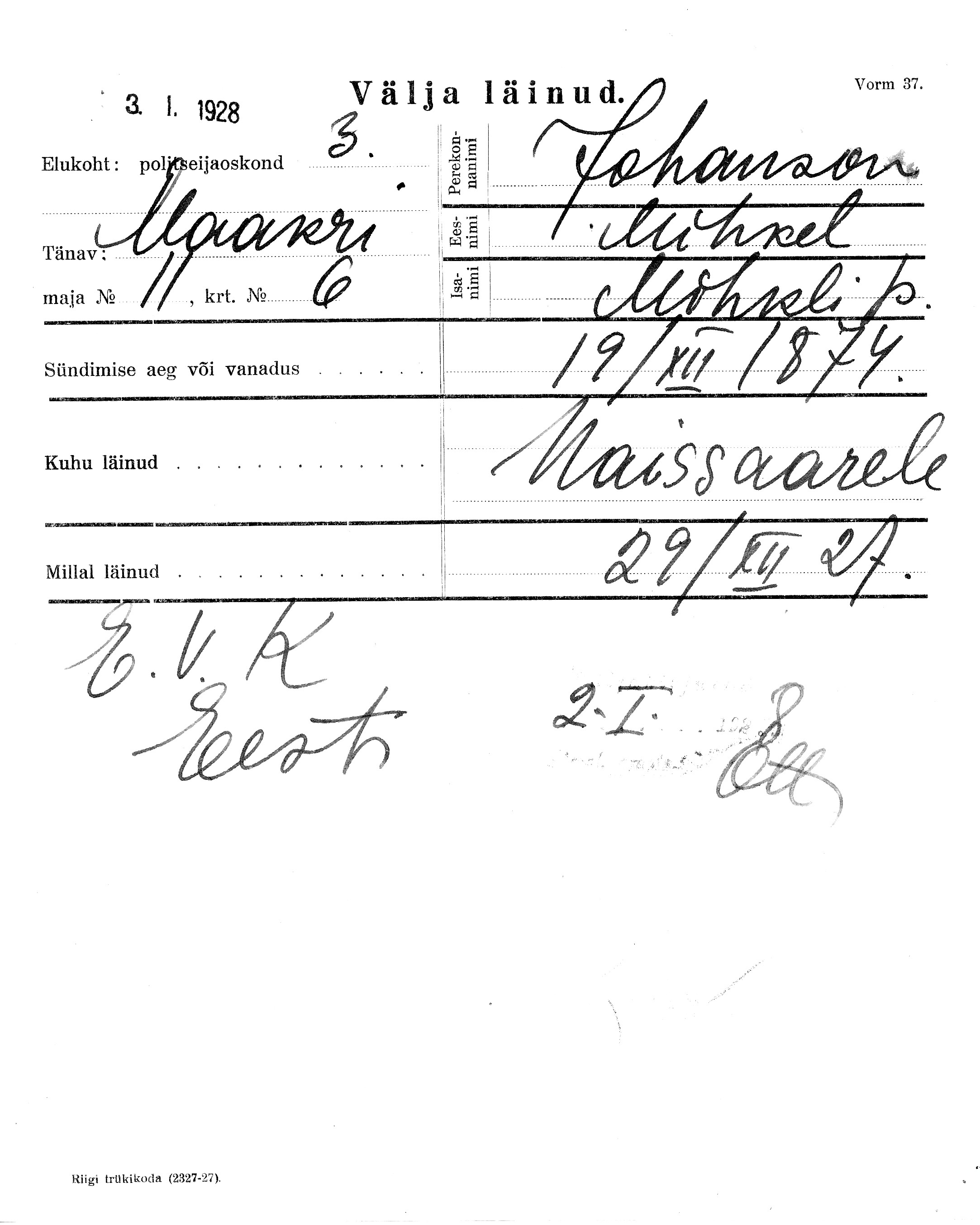 Johanson, Mihkel, Mihkel