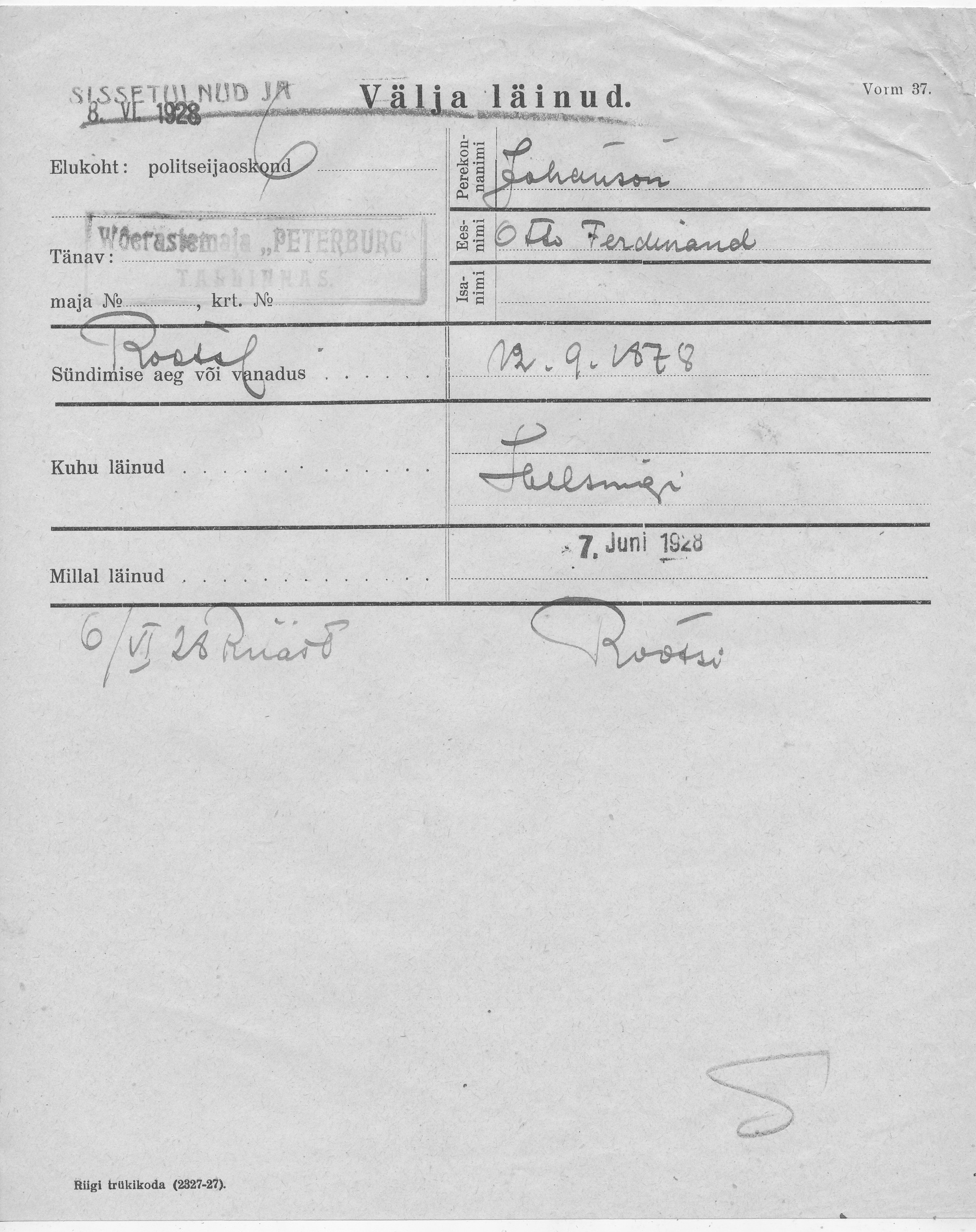 Johanson, Otto Ferdinand