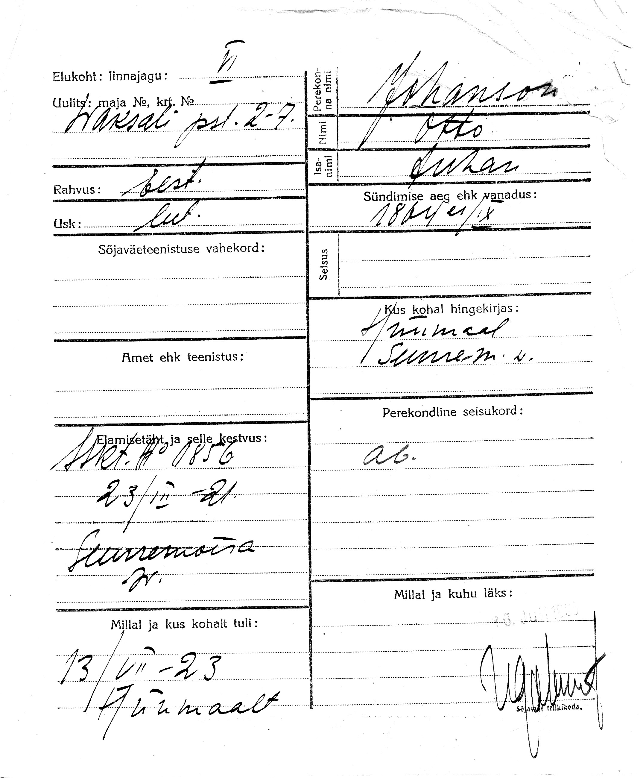 Johanson, Otto, Juhan