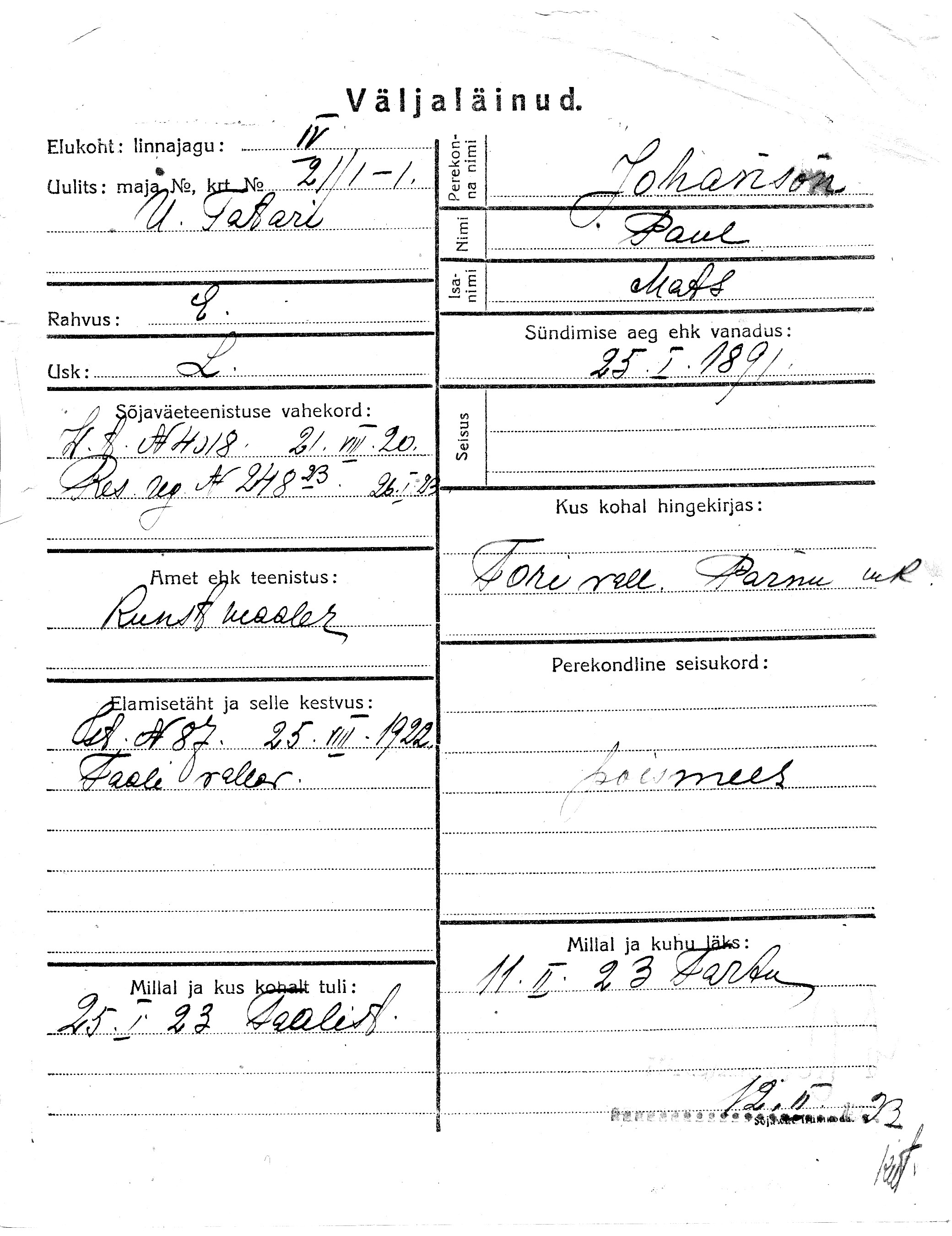 Johanson, Paul, Mats