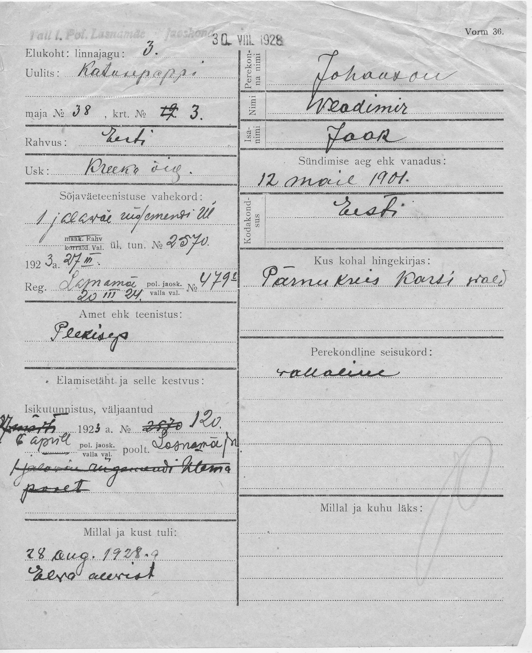 Johanson, Vladimir, Jaak