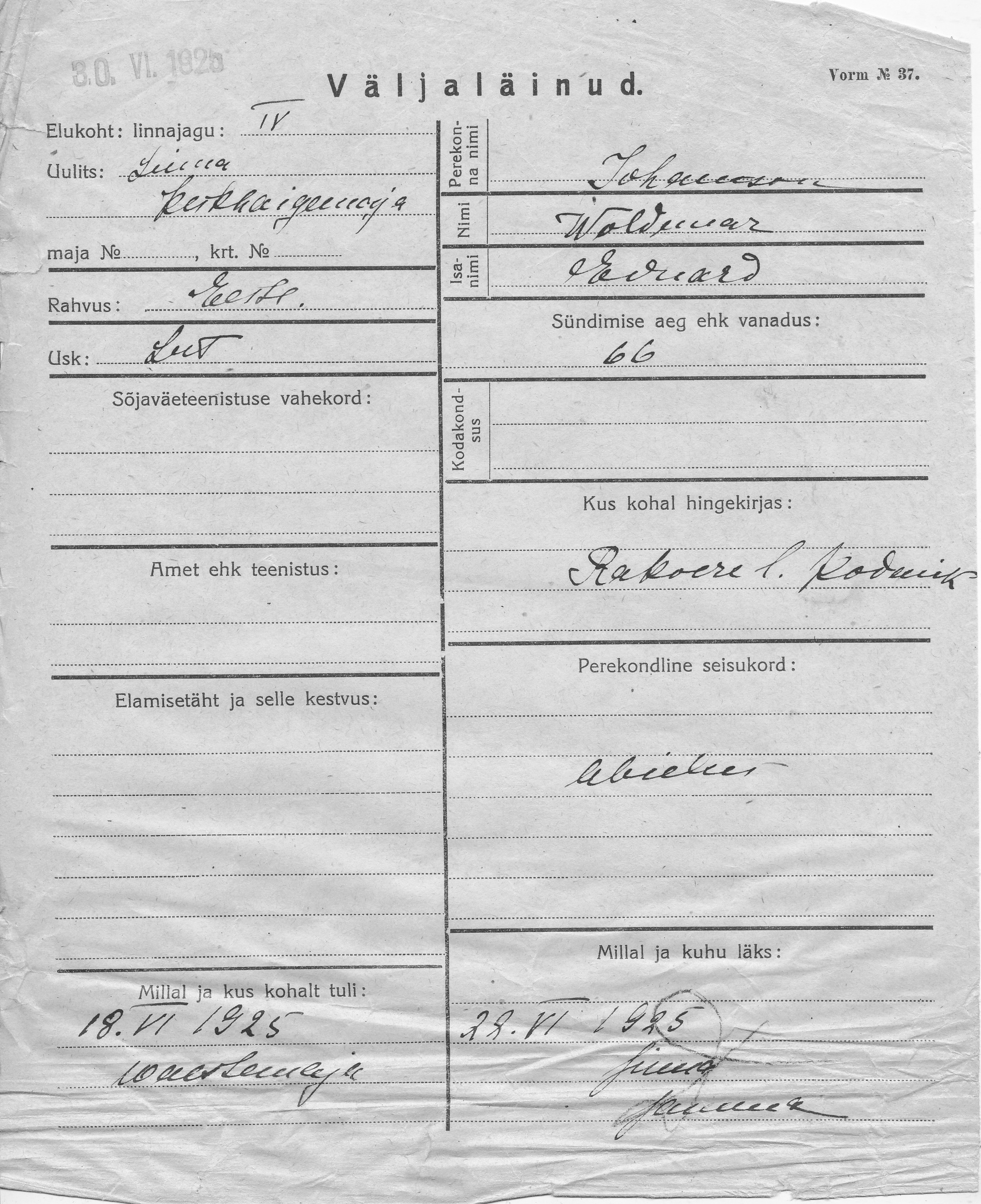 Johanson, Woldemar, Eduard