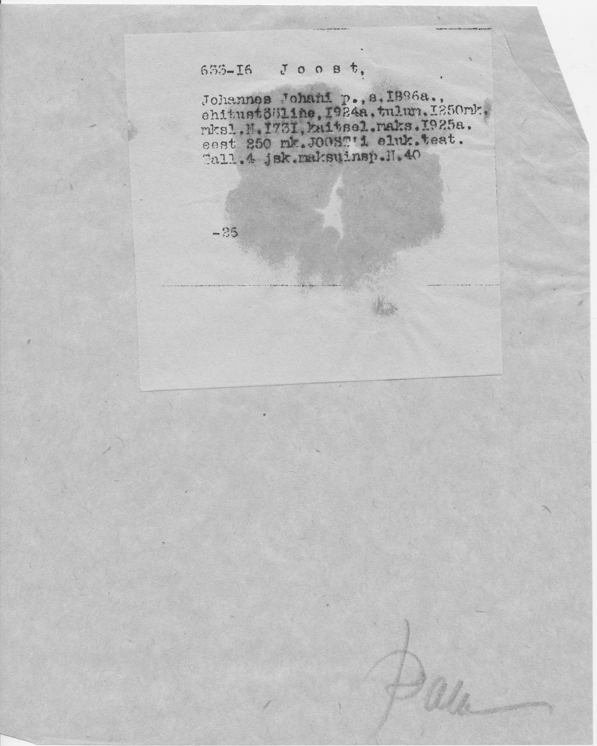 Joost, Johannes, Johan