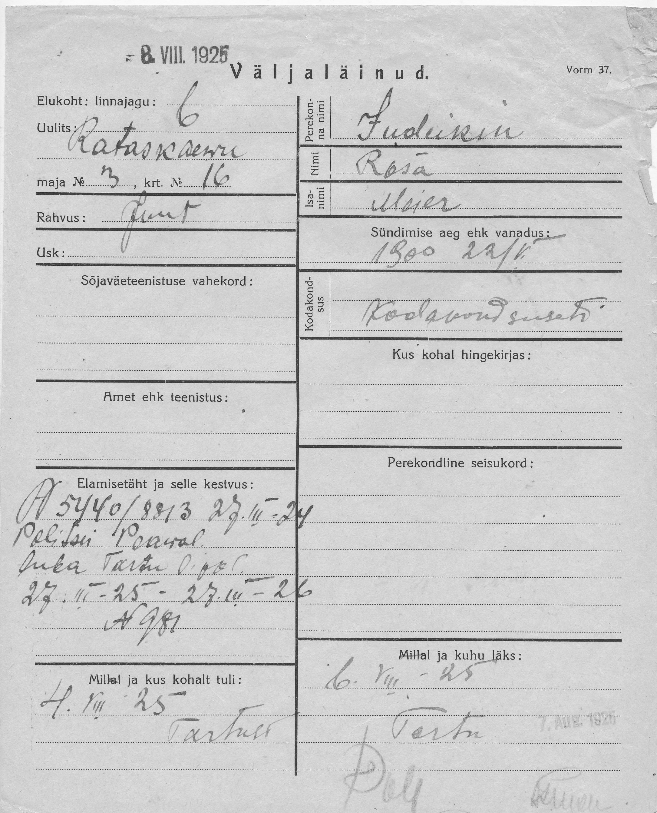 Judeikin, Rosa, Meier