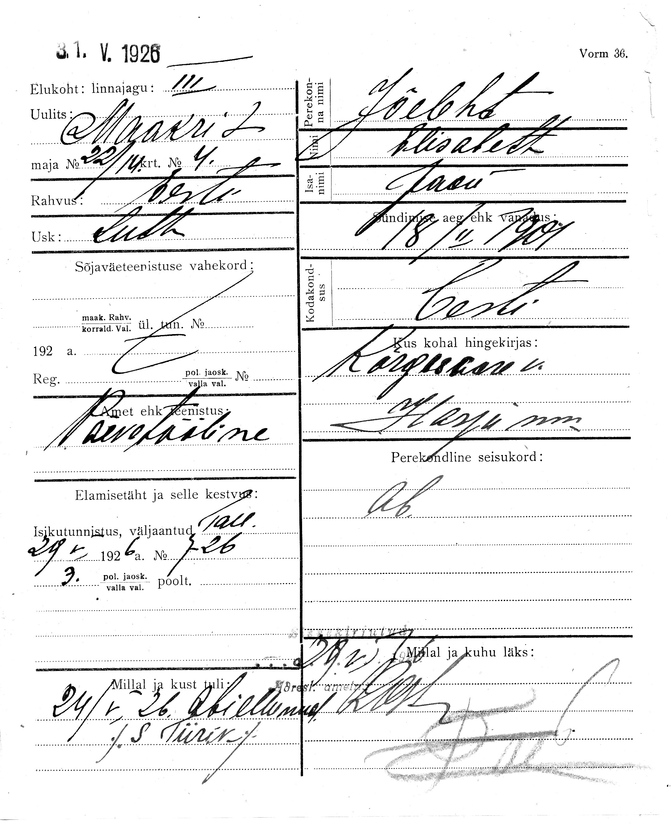 Jõeleht, Elisabeth, Jaan