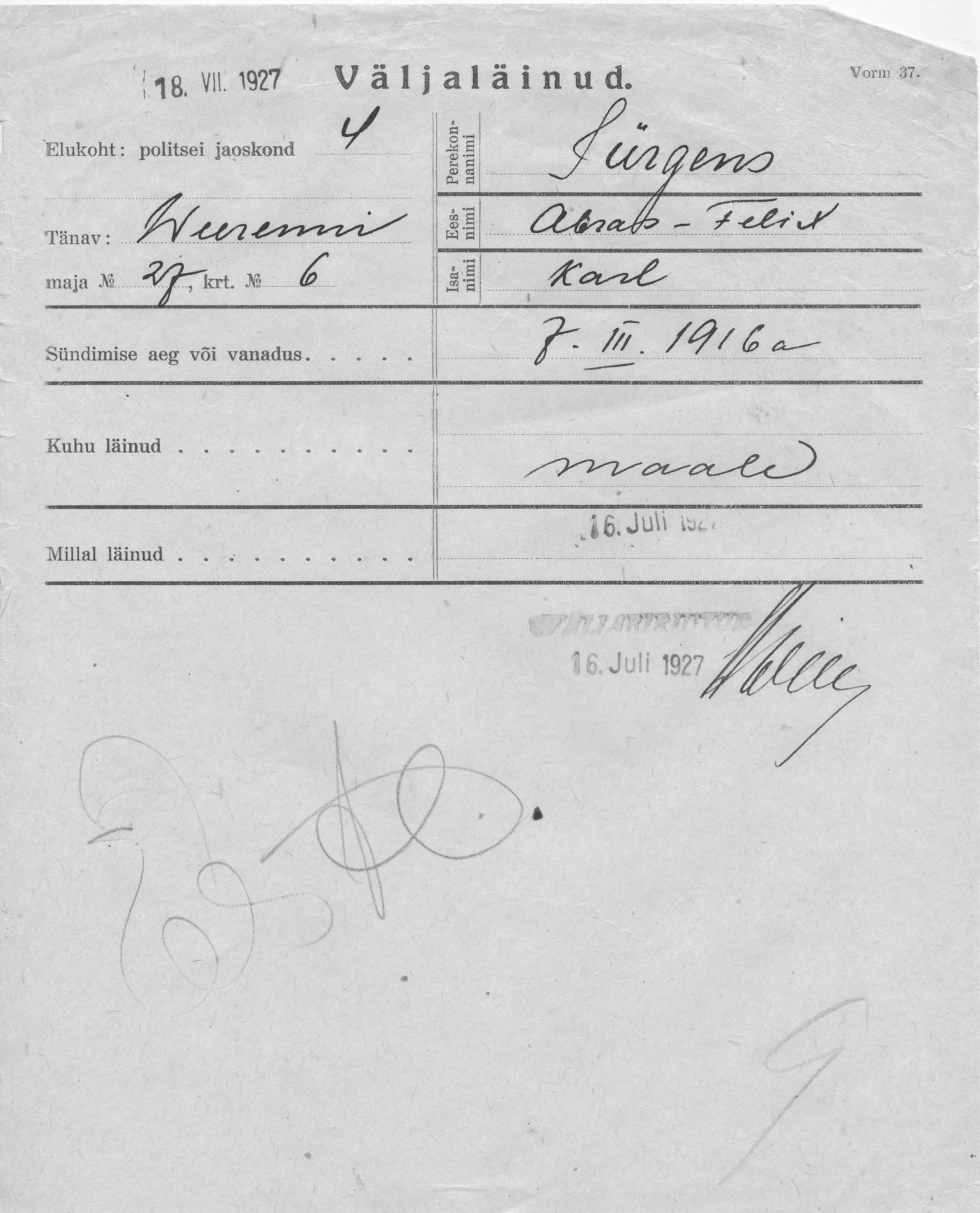 Jürgens, Abras-Felix, Karl