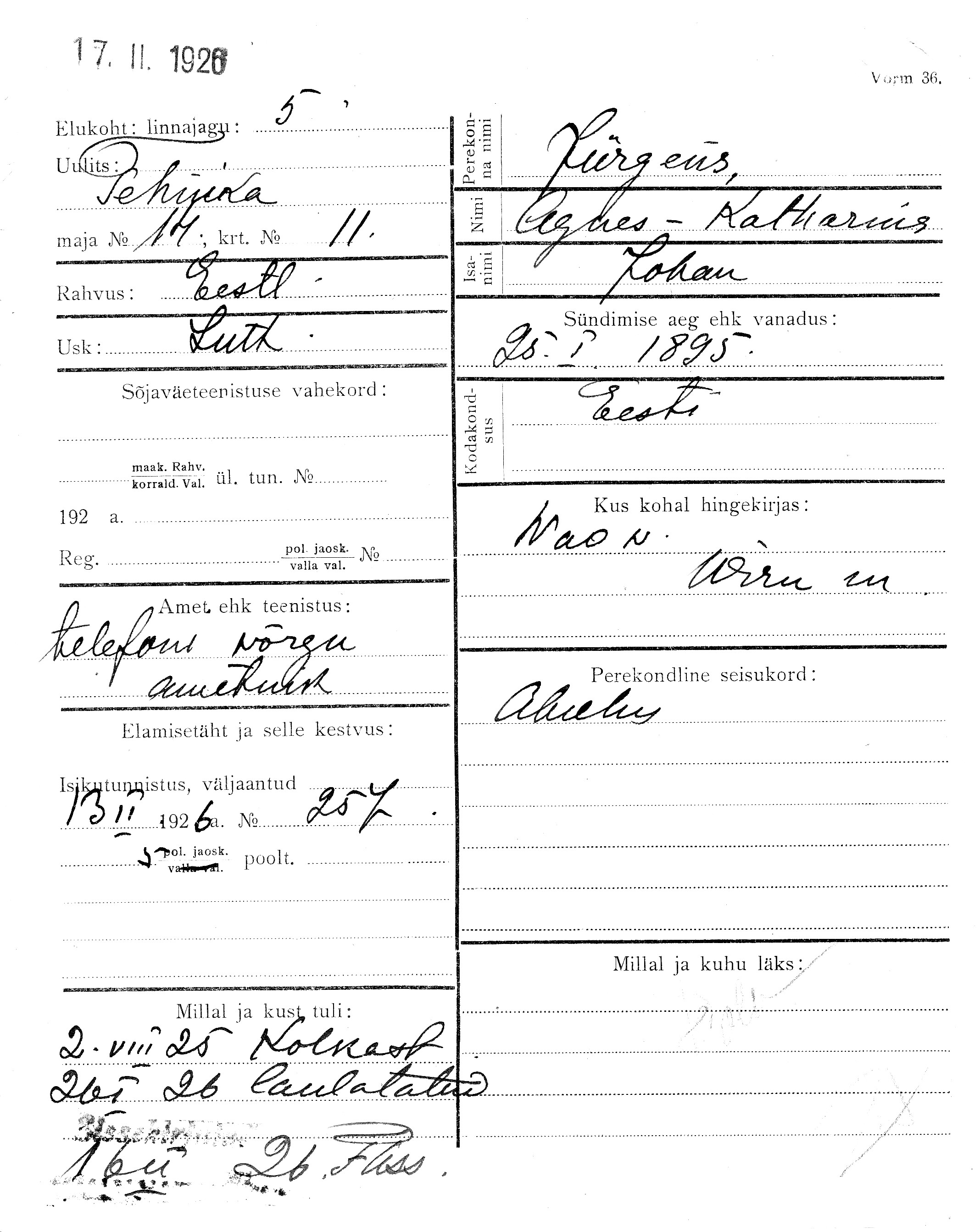 Jürgens, Agnes-Katharina, Johan