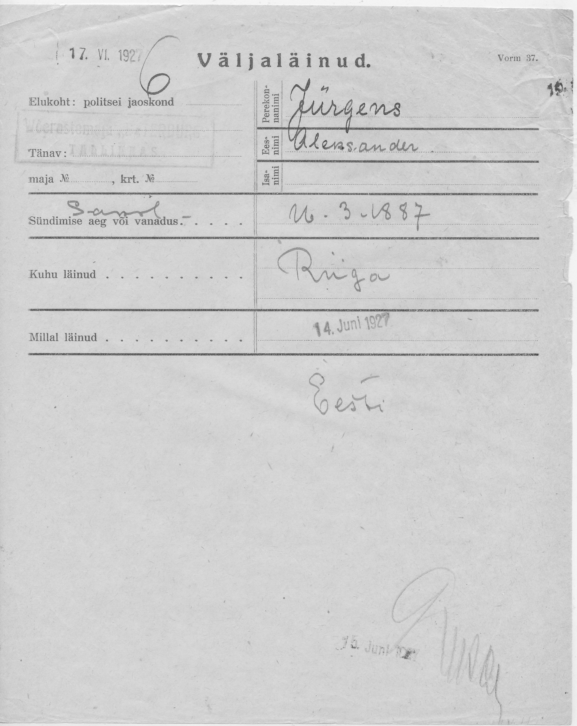 Jürgens, Aleksander