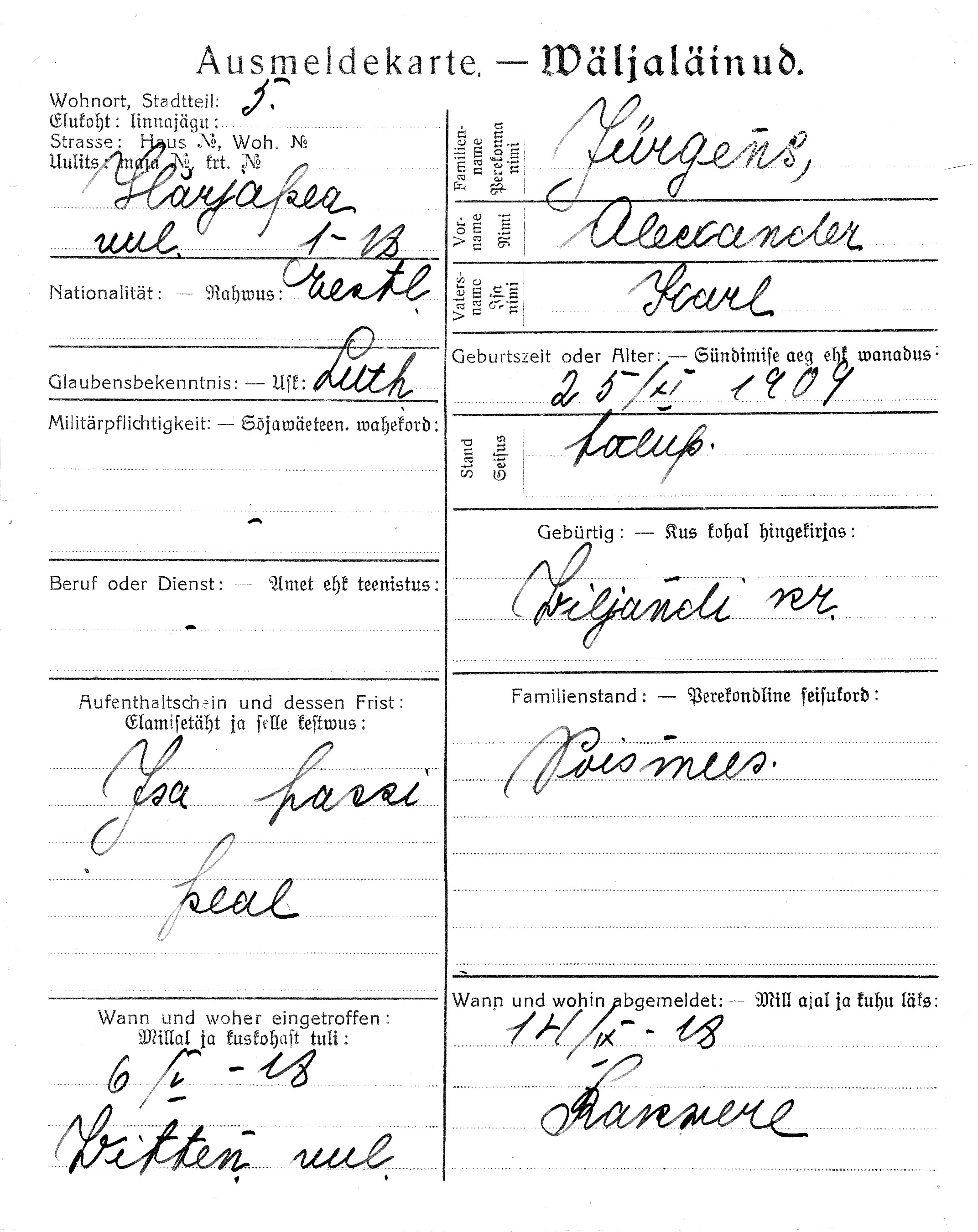 Jürgens, Alexander, Karl