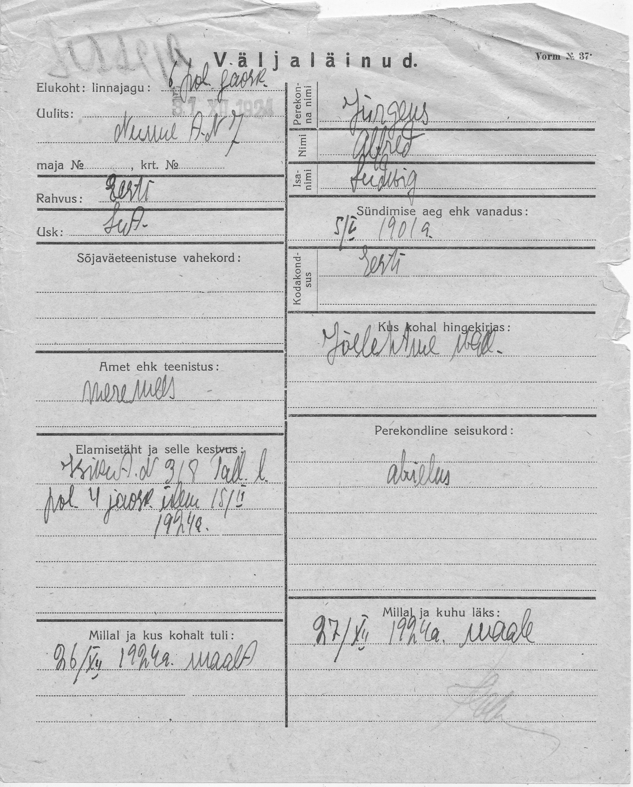 Jürgens, Alfred, Ludwig