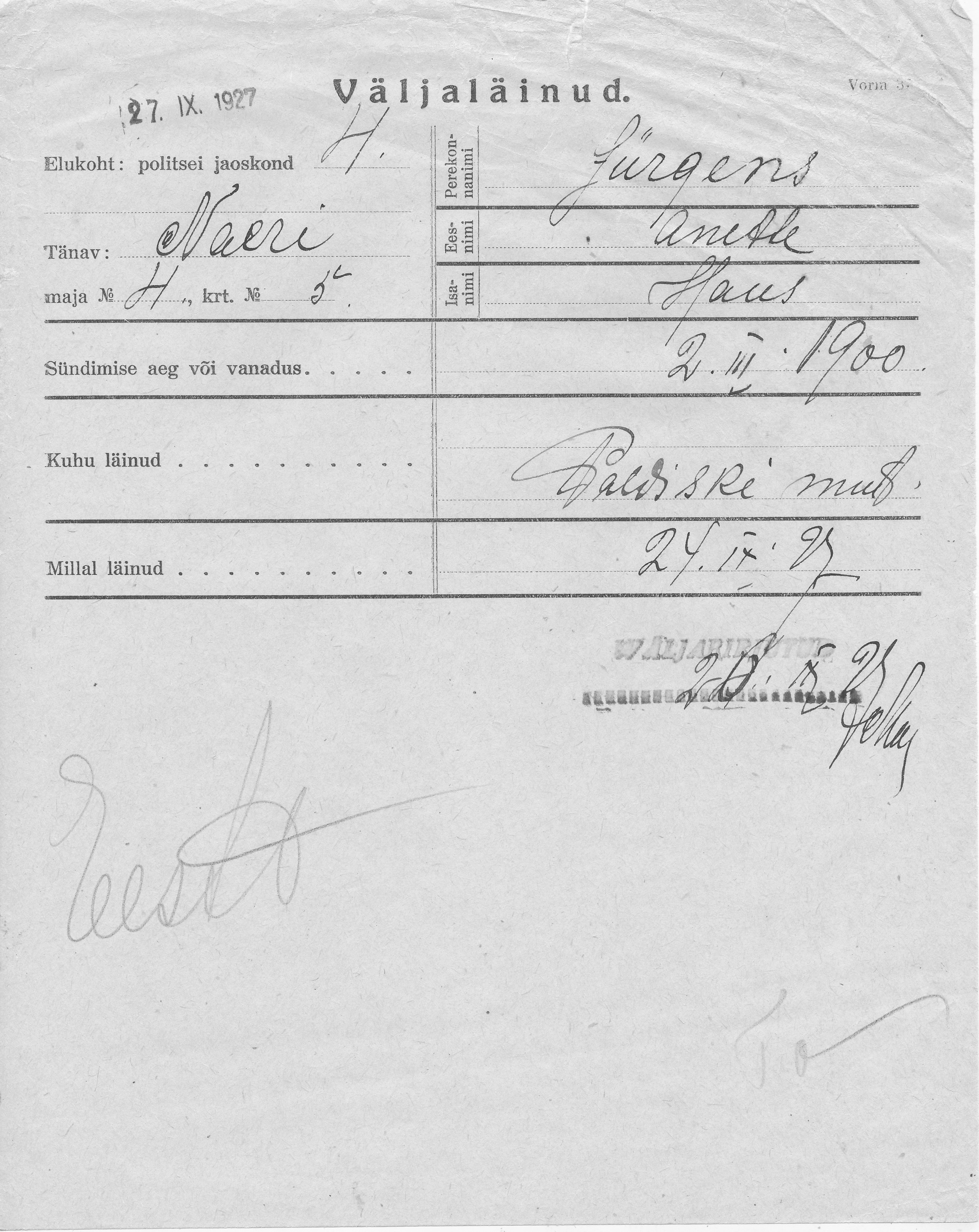 Jürgens, Anette, Hans