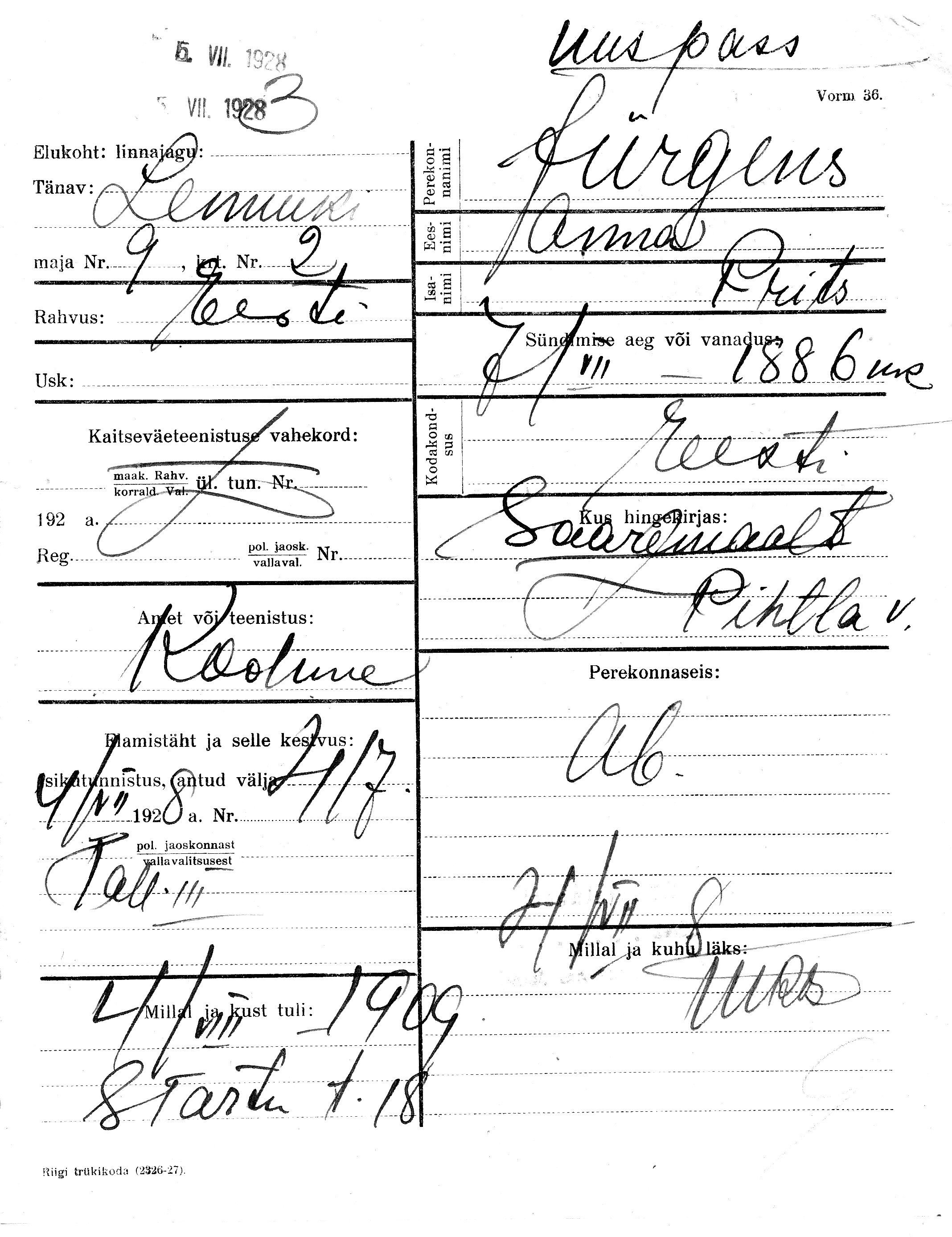 Jürgens, Anna, Prits