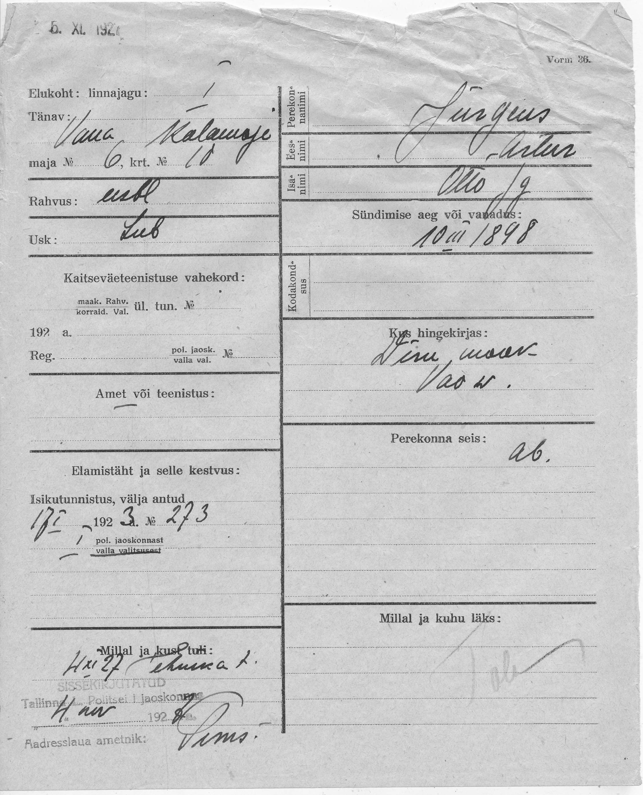 Jürgens, Artur, Otto