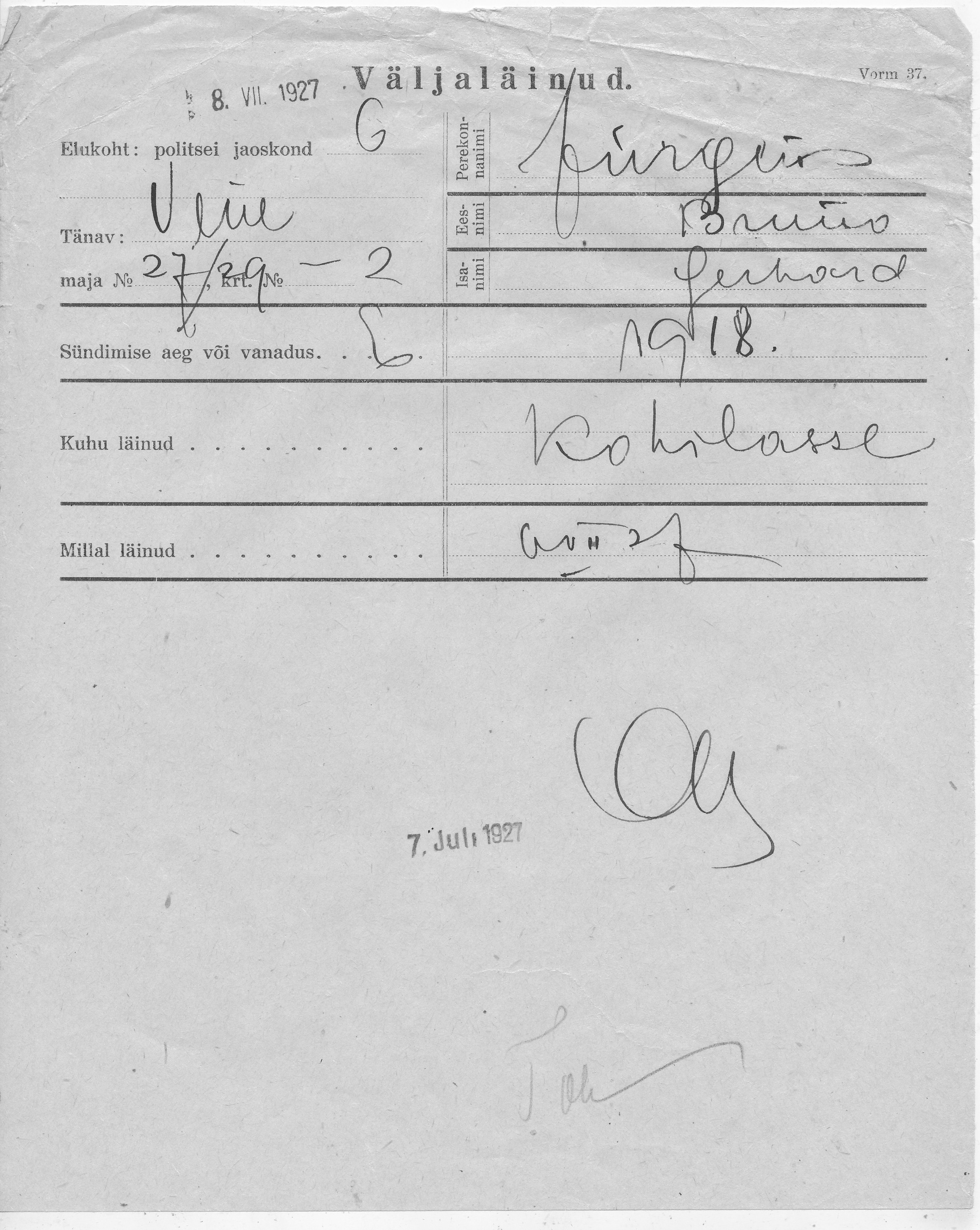 Jürgens, Bruno, Juhan