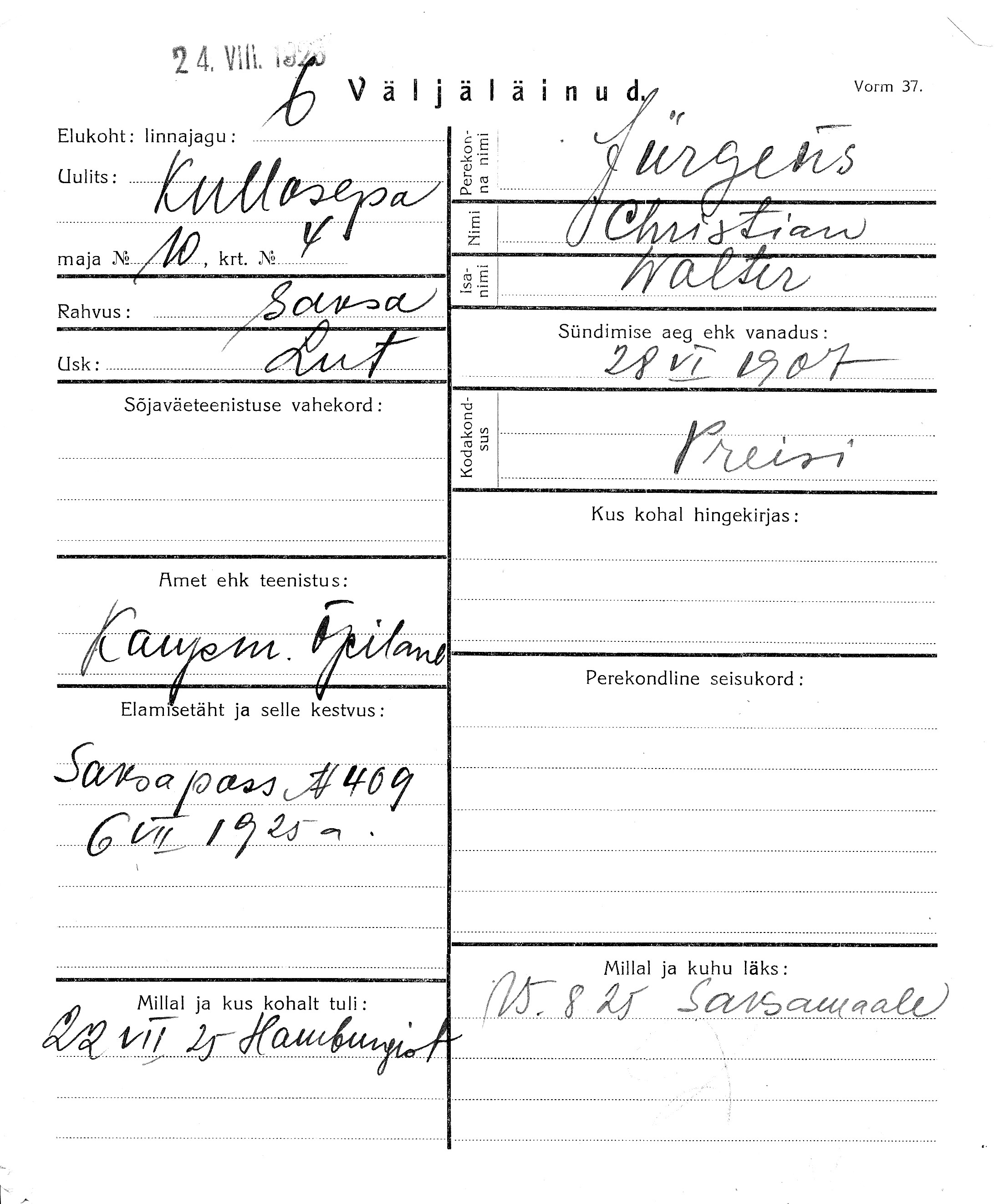 Jürgens, Christian, Walter