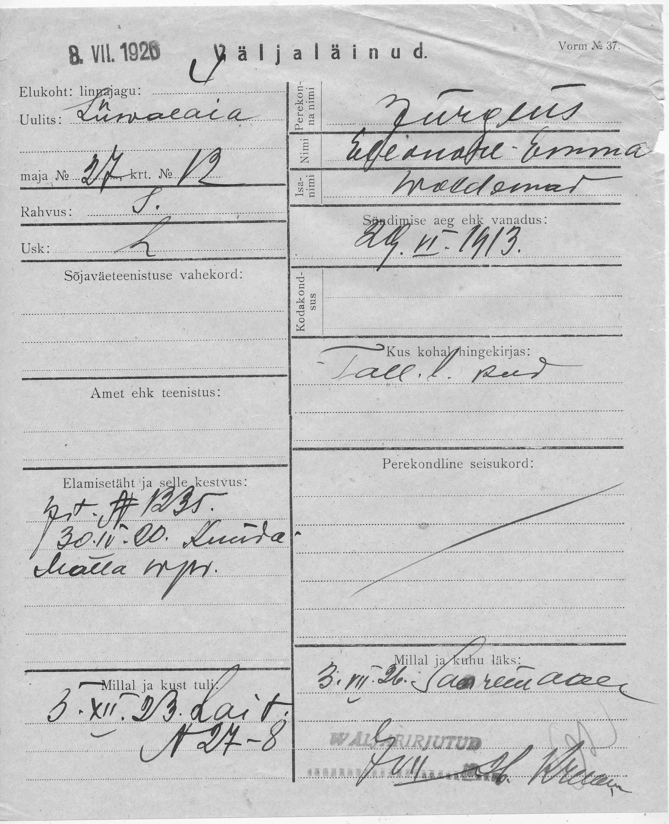 Jürgens, Eleomore-Emma, Woldemar