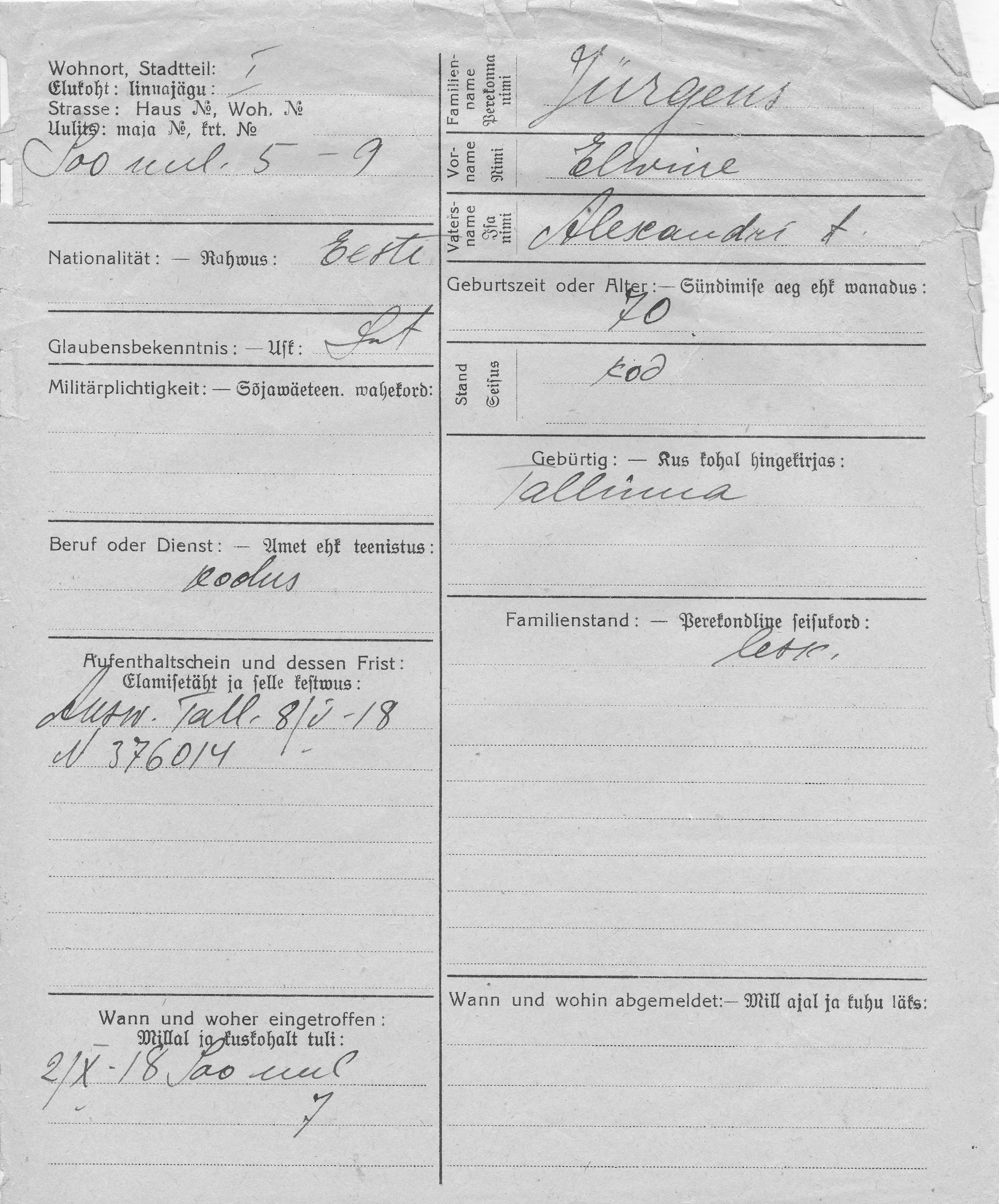 Jürgens, Elwine, Alexander