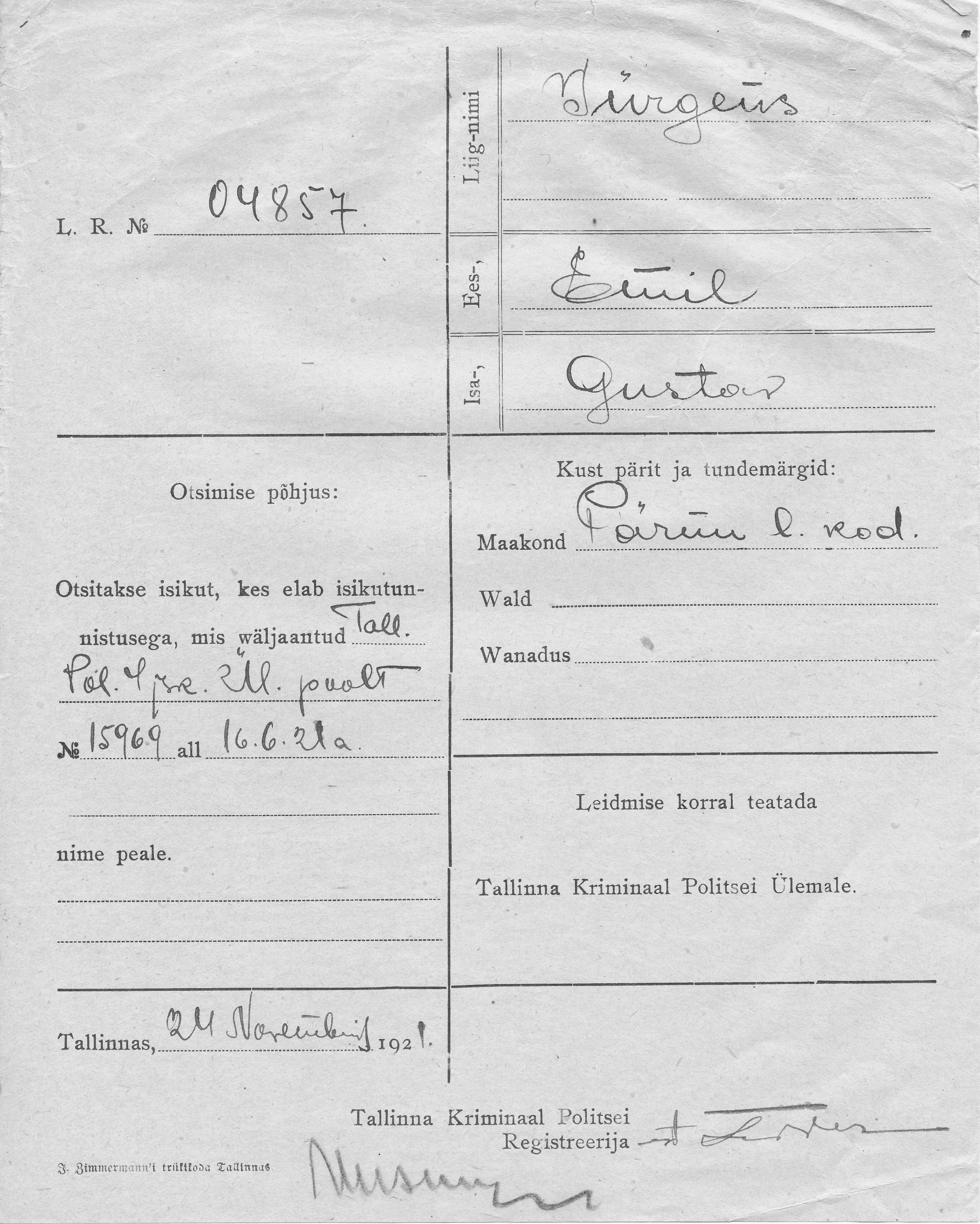 Jürgens, Emil, Gustaw