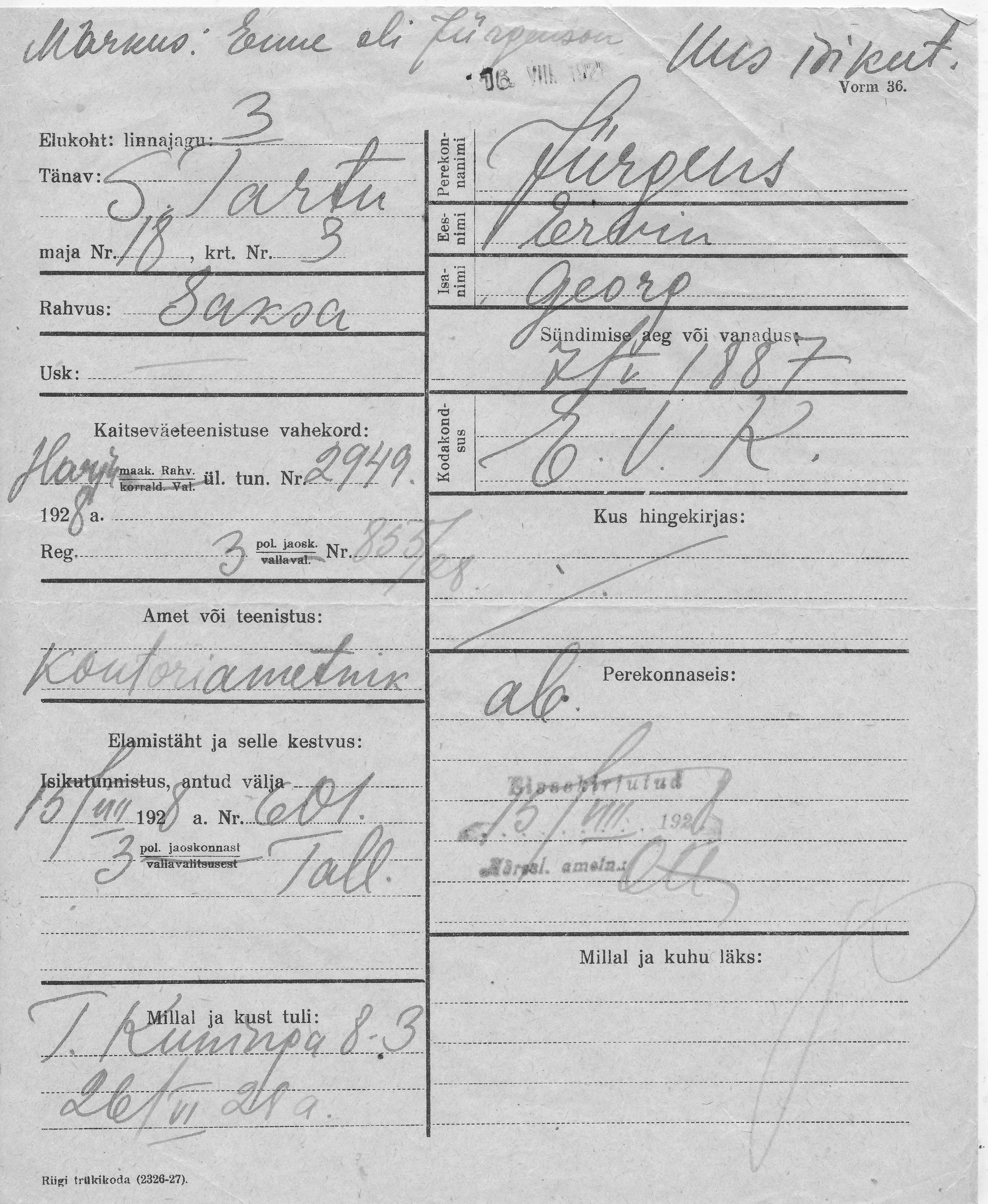 Jürgens, Erwin, Georg