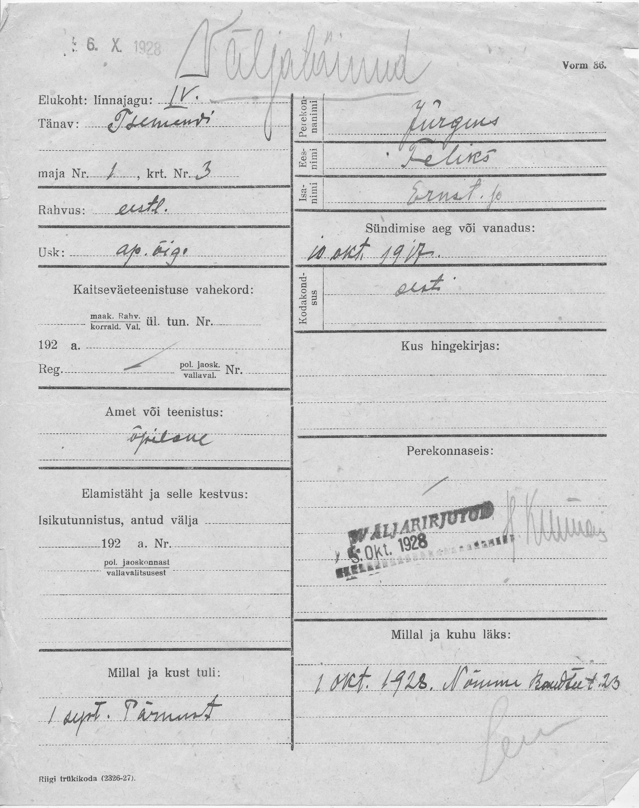 Jürgens, Feliks, Ernst