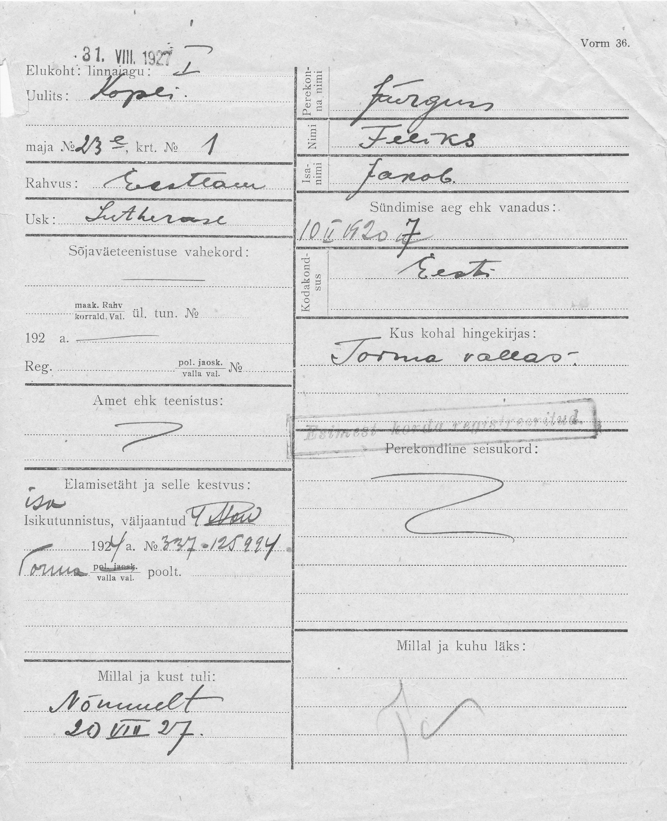 Jürgens, Feliks, Jakob