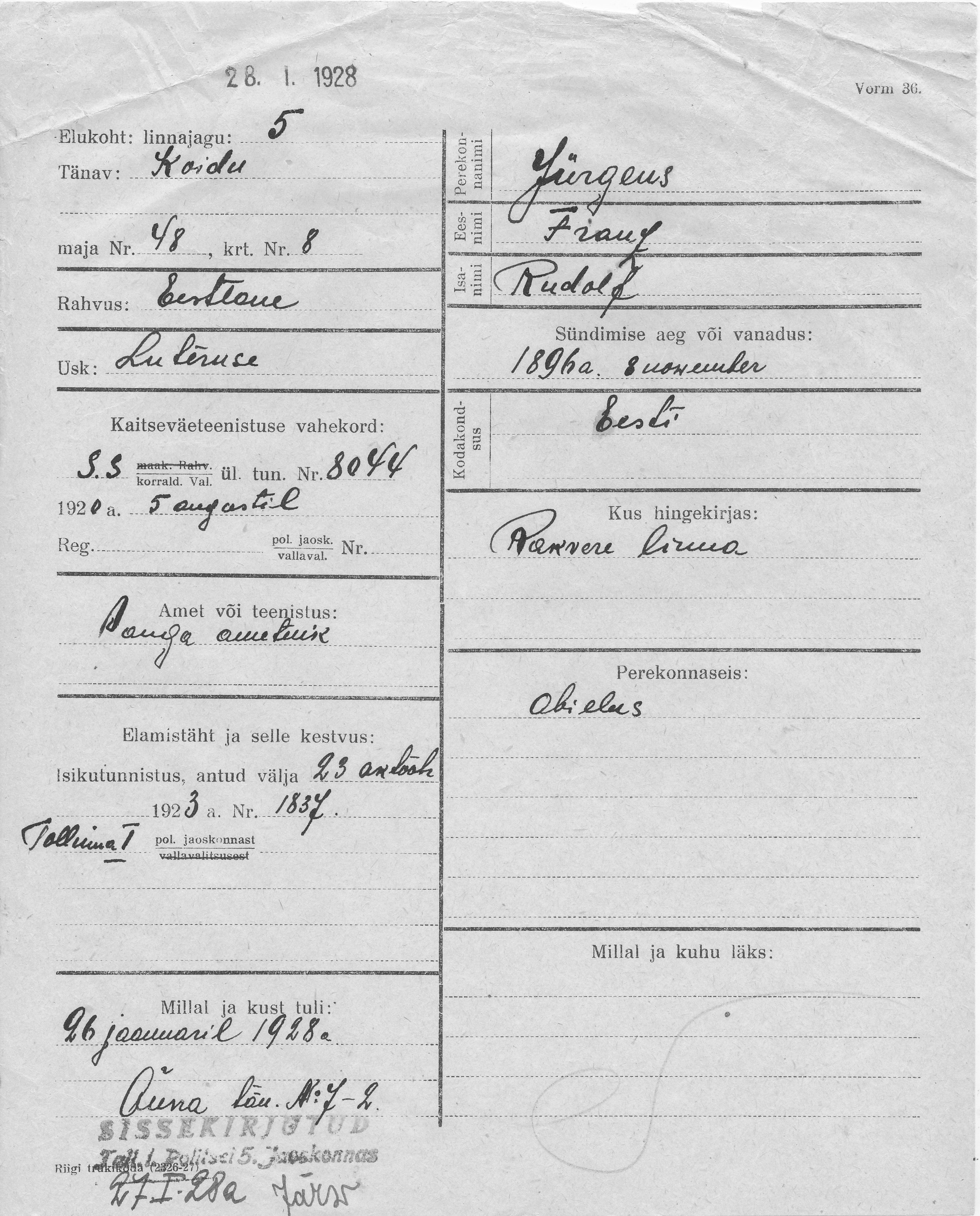 Jürgens, Franz, Rudolf