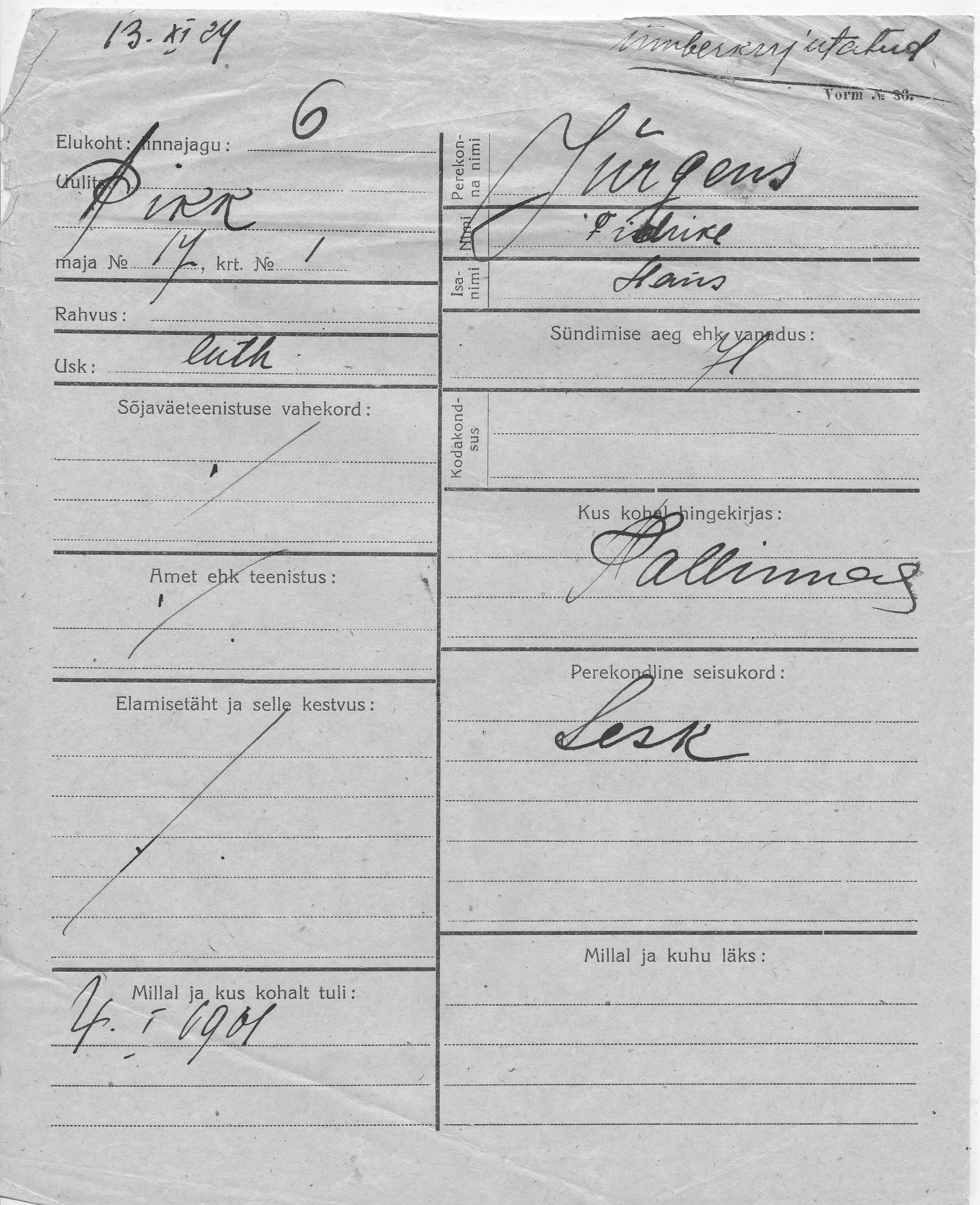 Jürgens, Fridrike, Hans