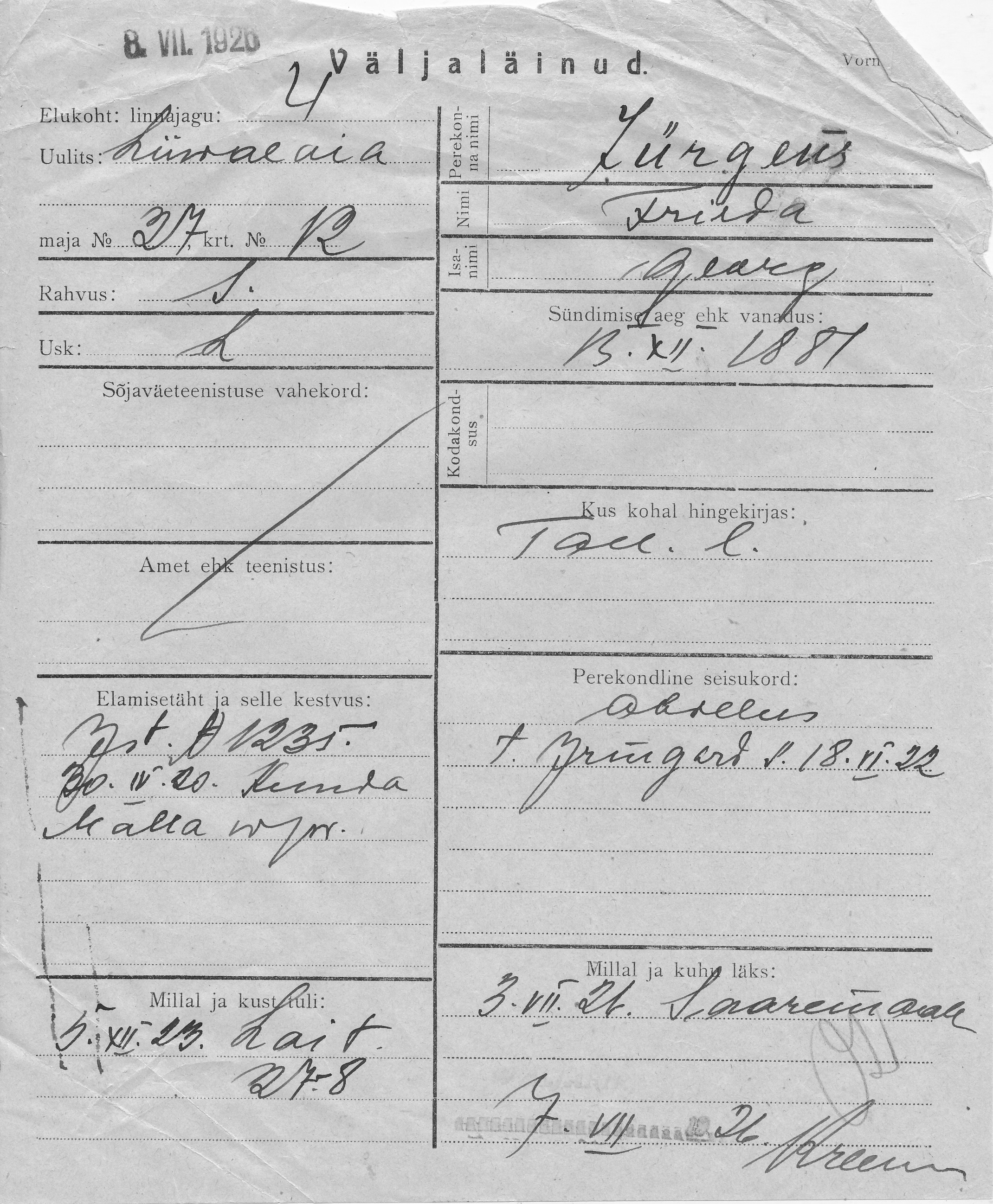 Jürgens, Frieda, Georg