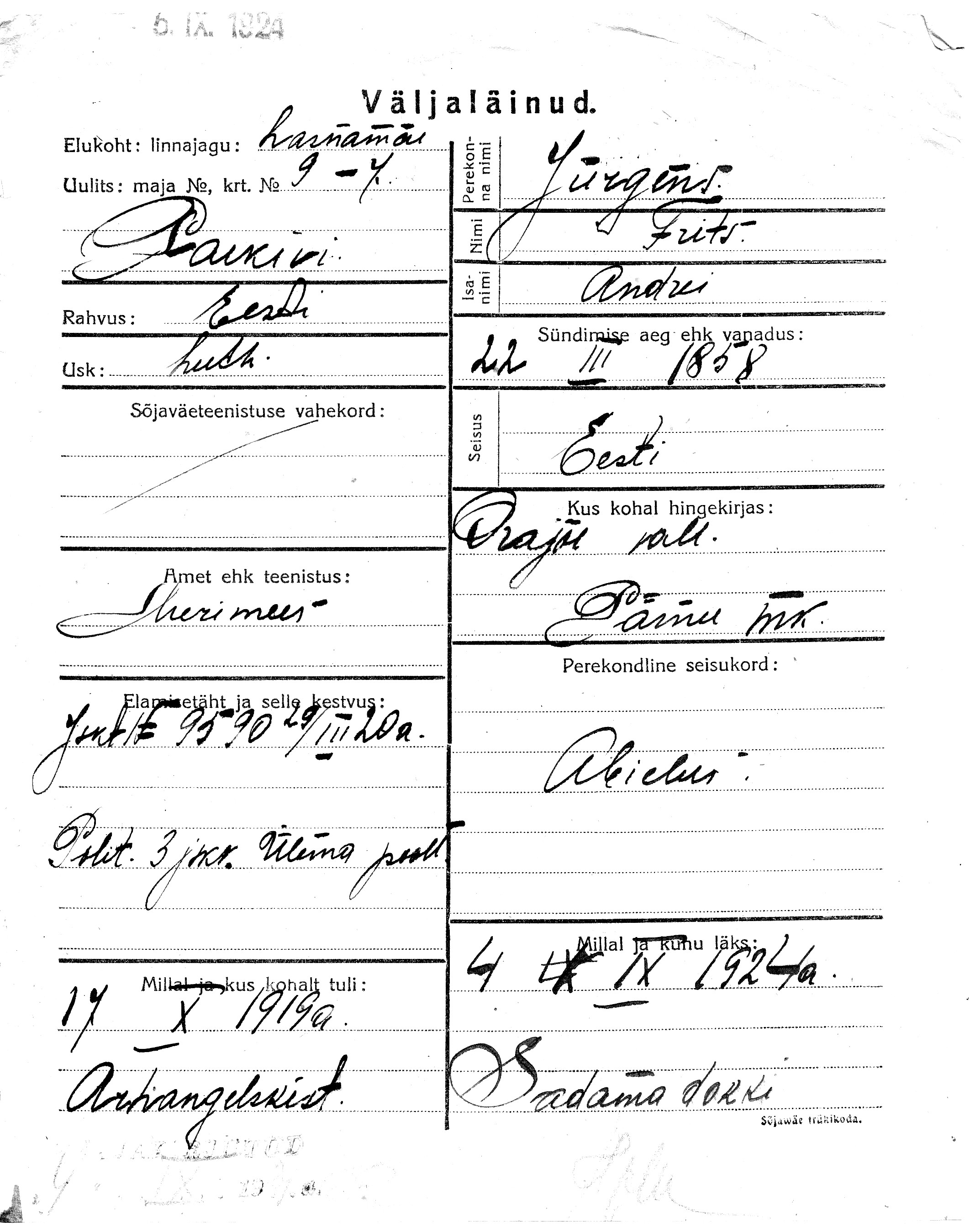 Jürgens, Frits, Andrei