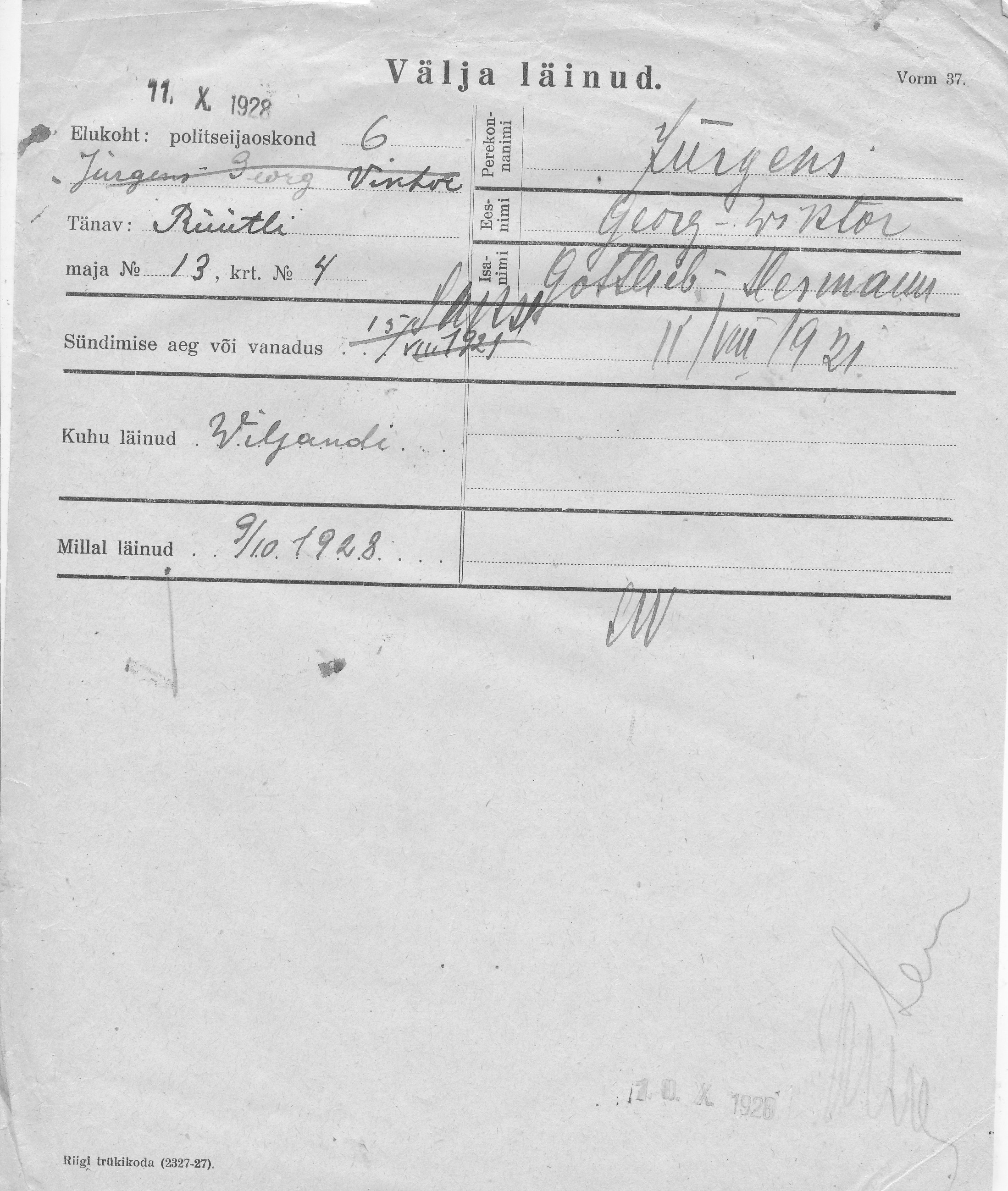 Jürgens, Georg-Wiktor, Gottlieb-Hermann