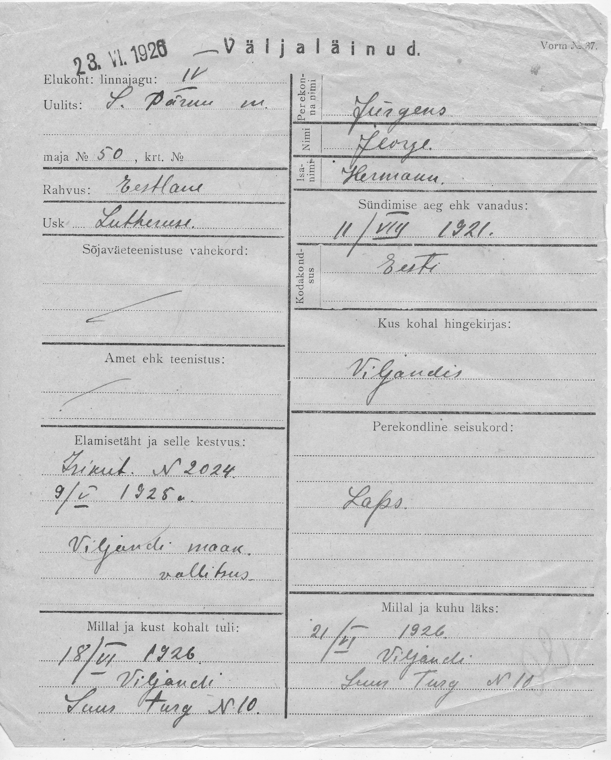 Jürgens, George, Hermann