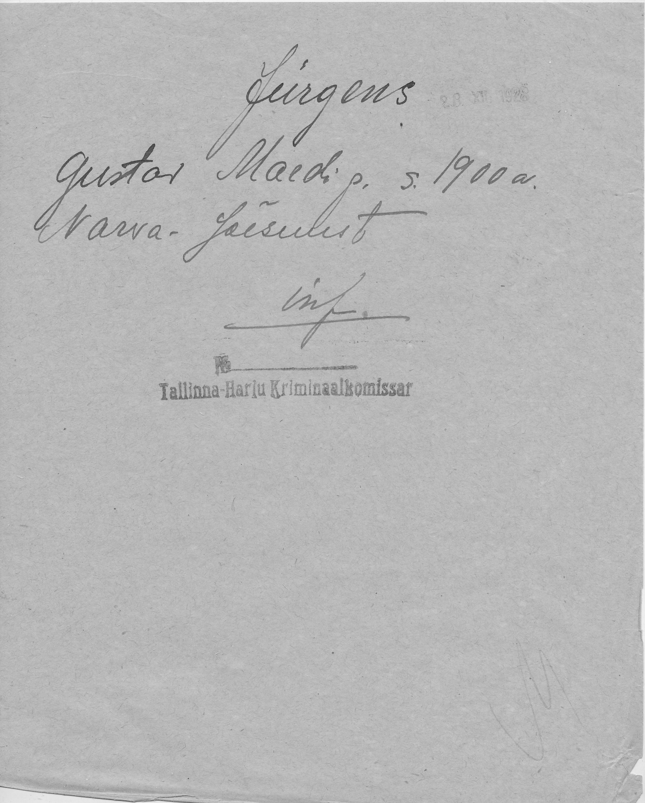 Jürgens, Gustav, Mart