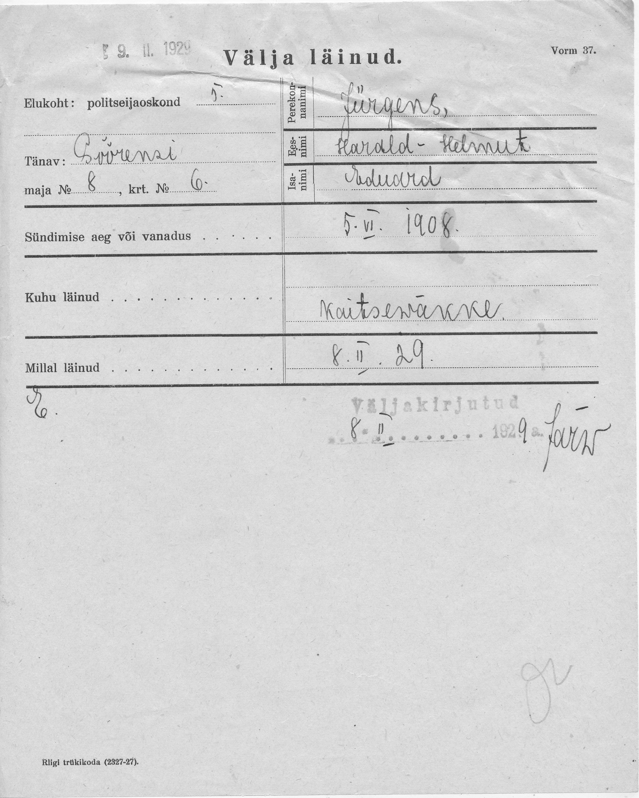 Jürgens, Harald-Helmut, Eduard