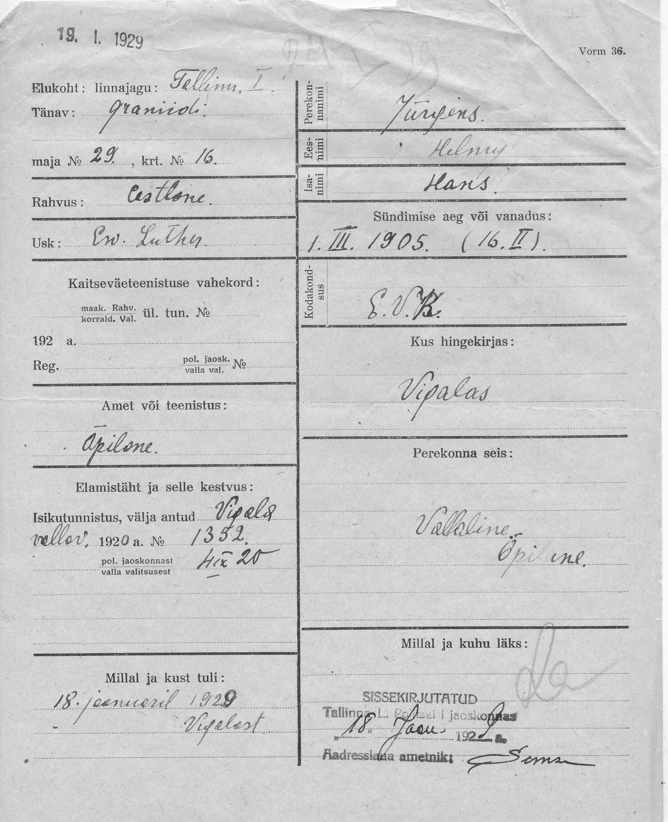 Jürgens, Helmy, Hans