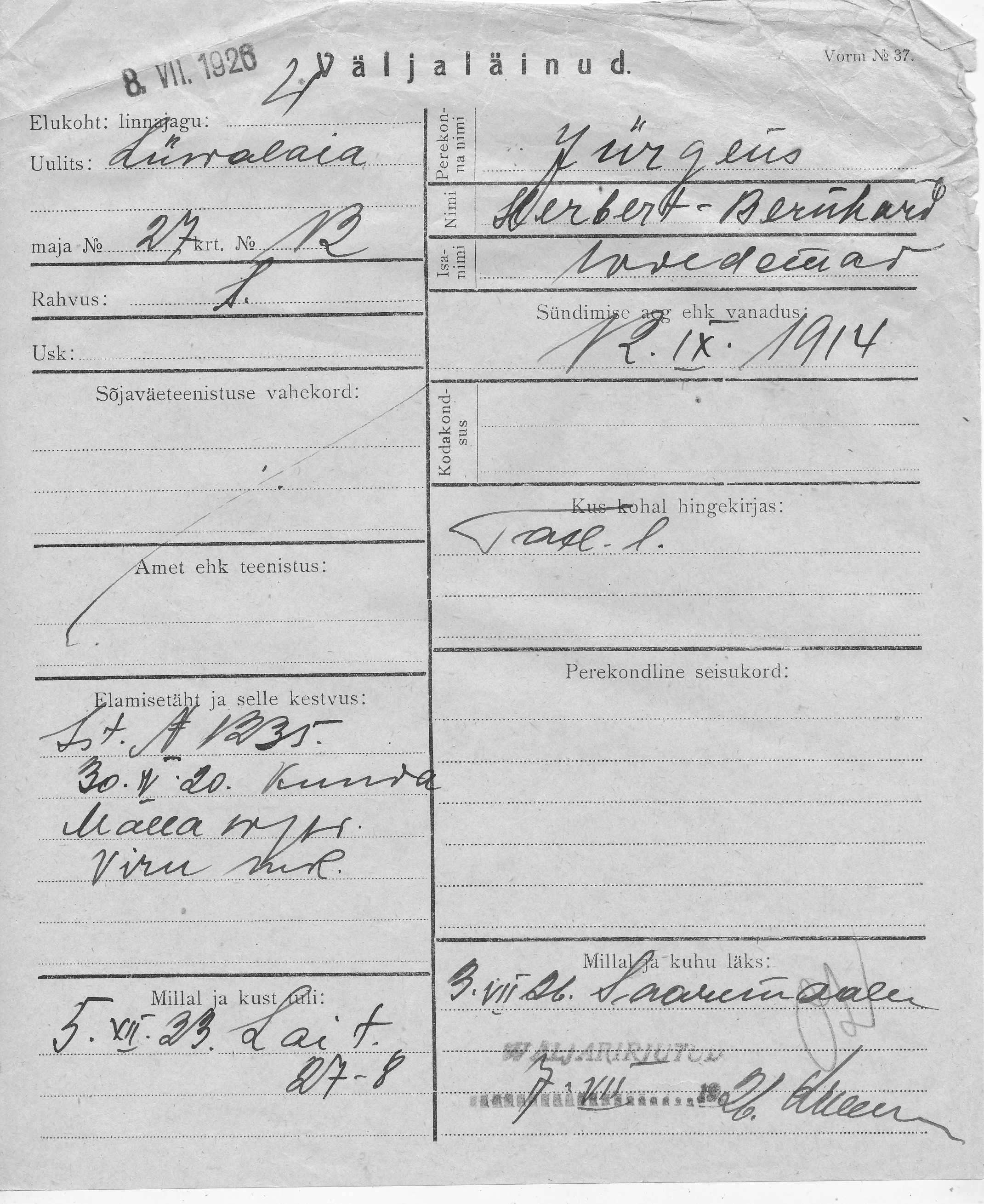 Jürgens, Herbert-Bernhard, Woldemar