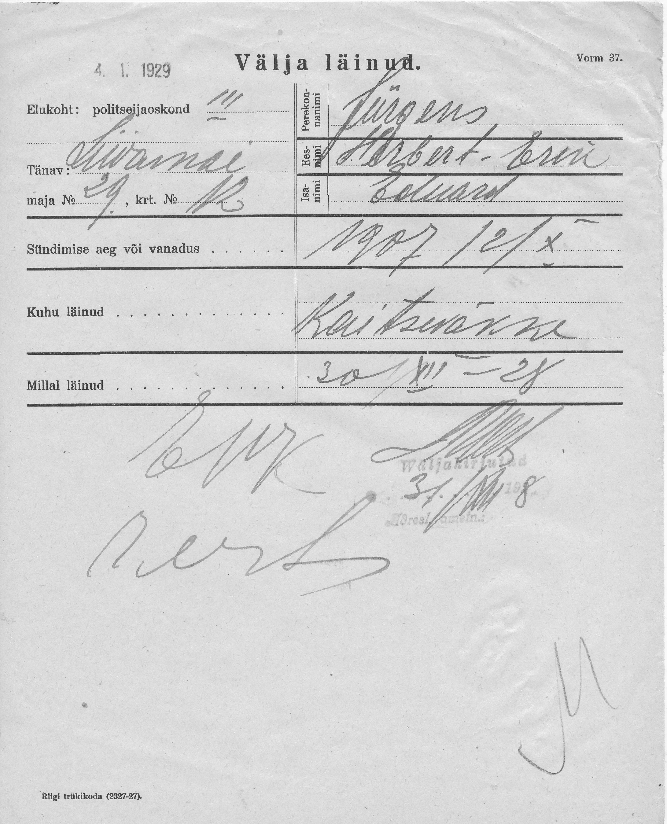 Jürgens, Herbert-Erik, Eduard