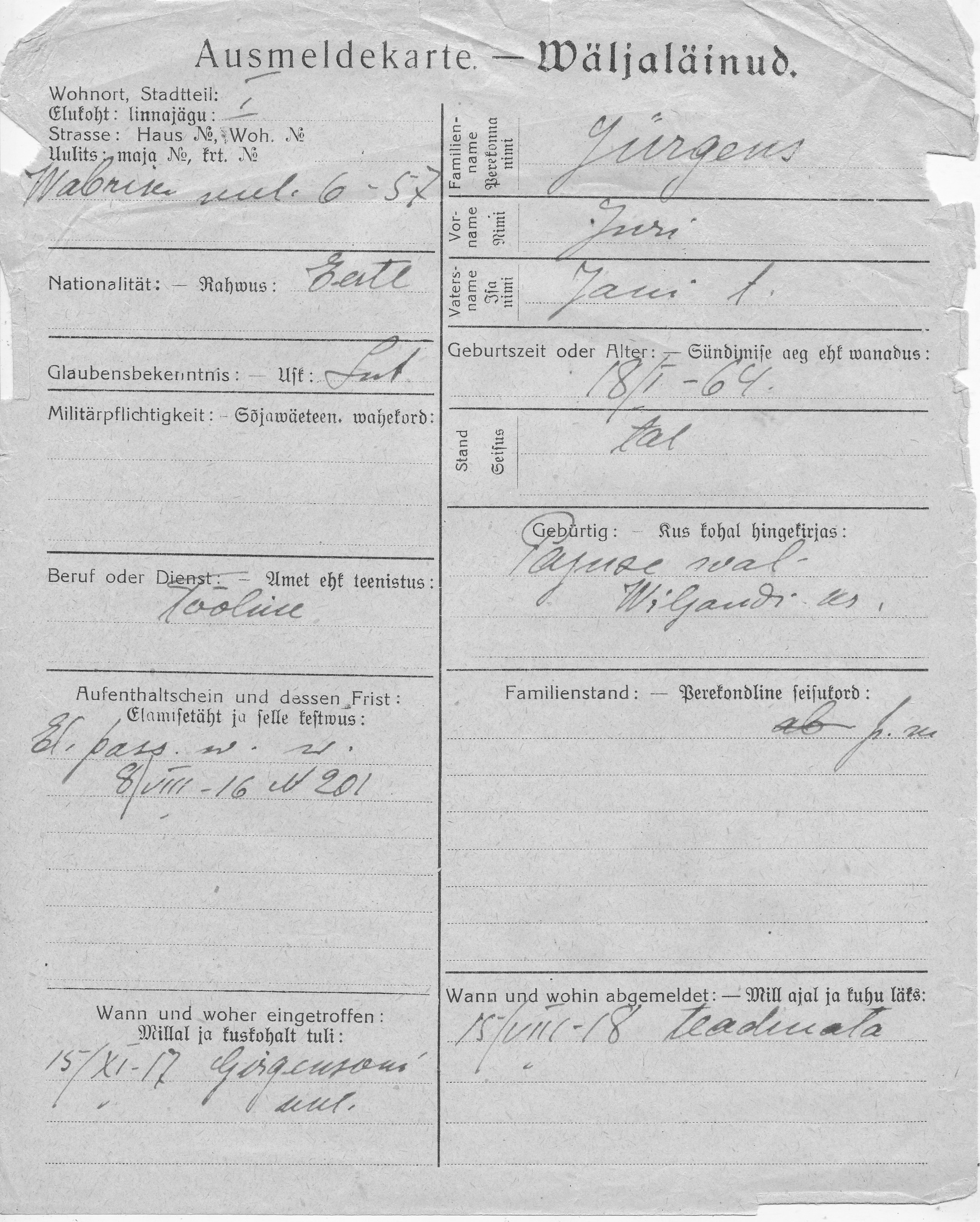 Jürgens, Jüri, Jan