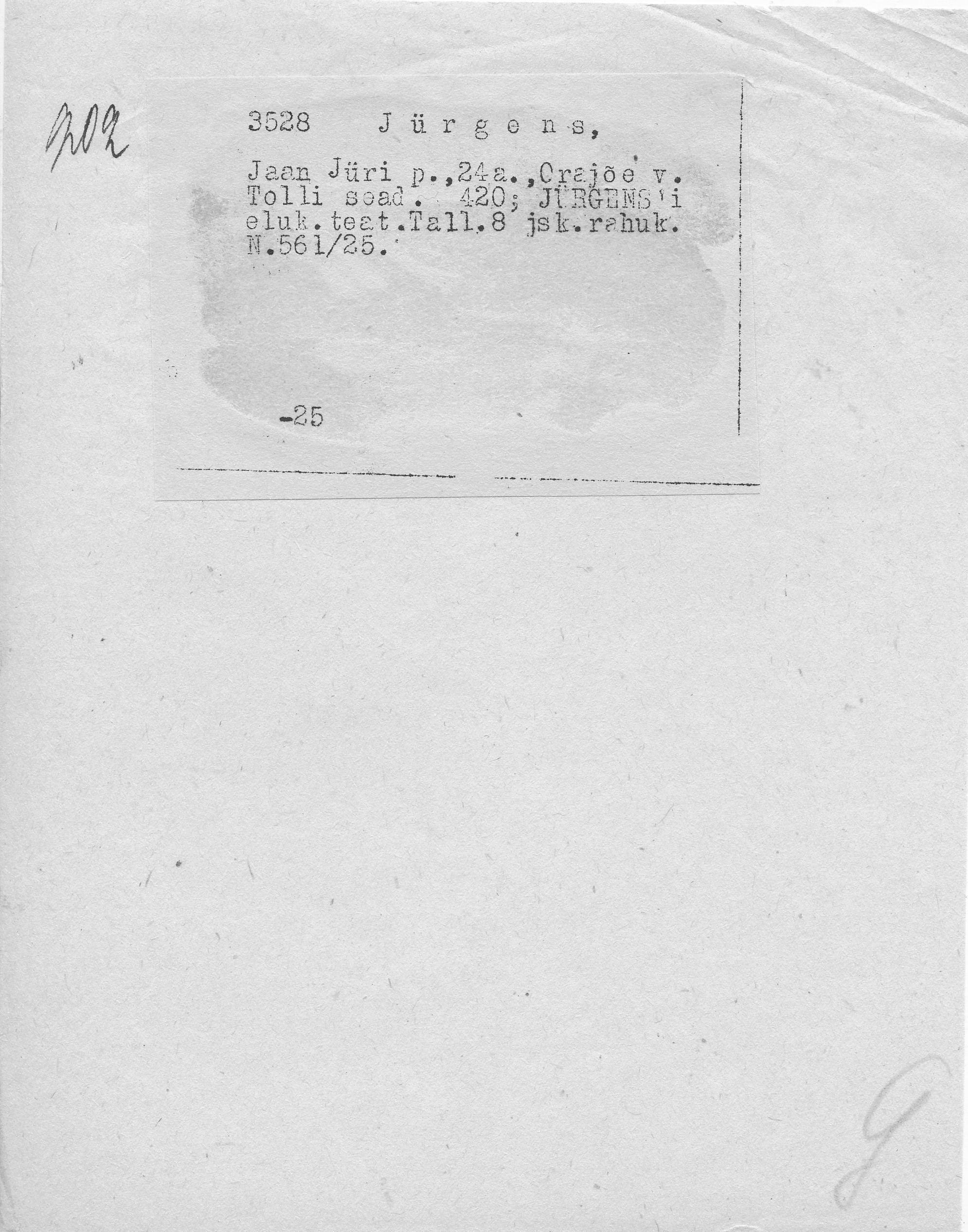 Jürgens, Jaan, Jüri