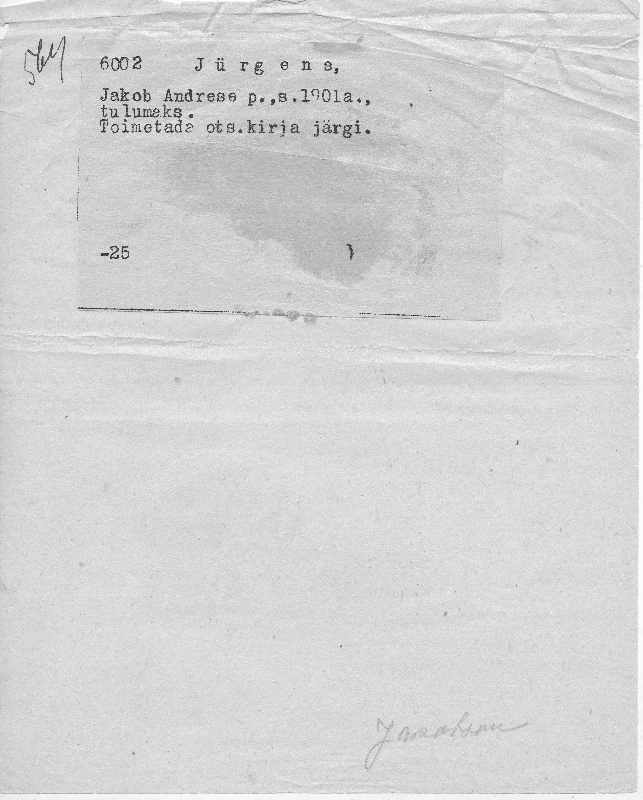 Jürgens, Jakob, Andres