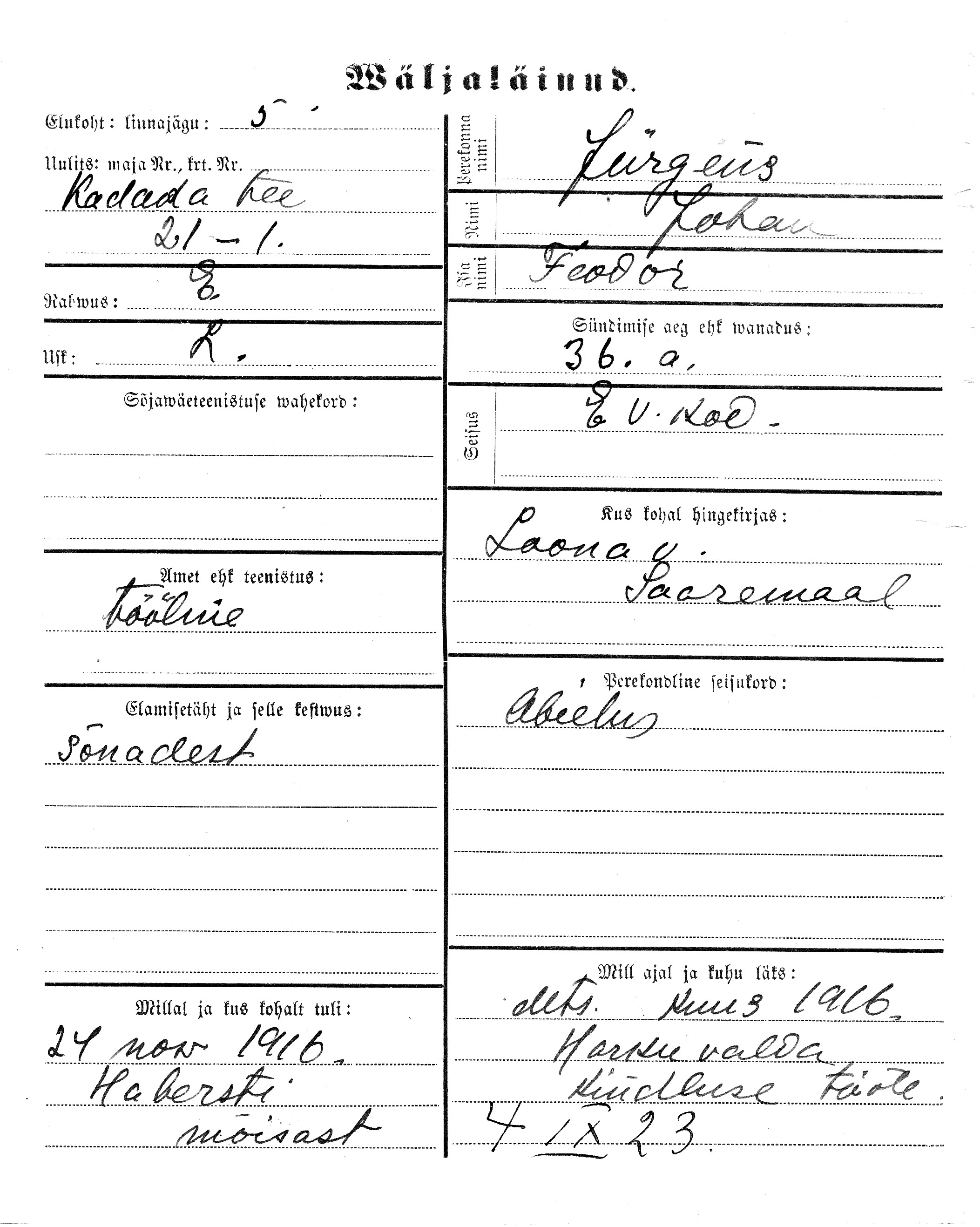 Jürgens, Johan, Feodor