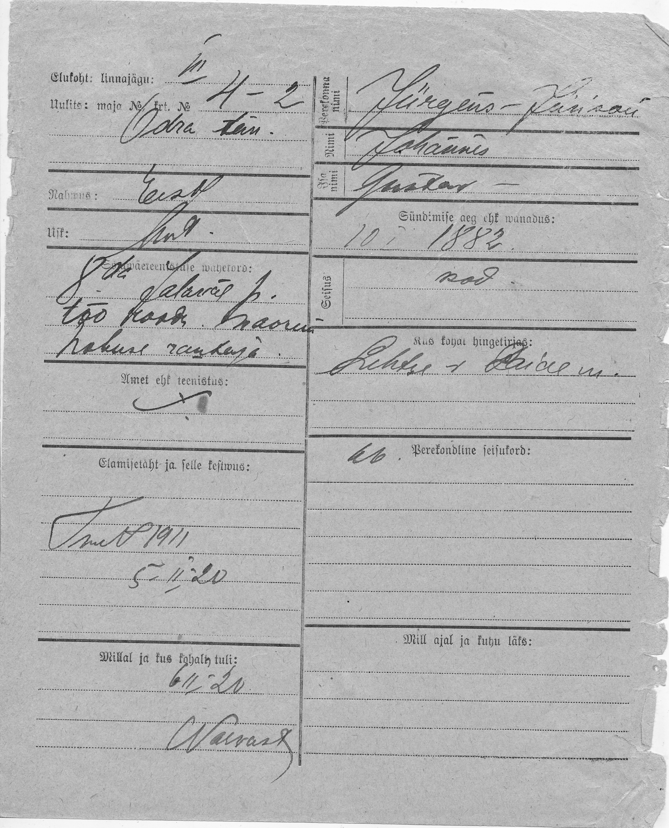 Jürgens, Johannes, Gustav