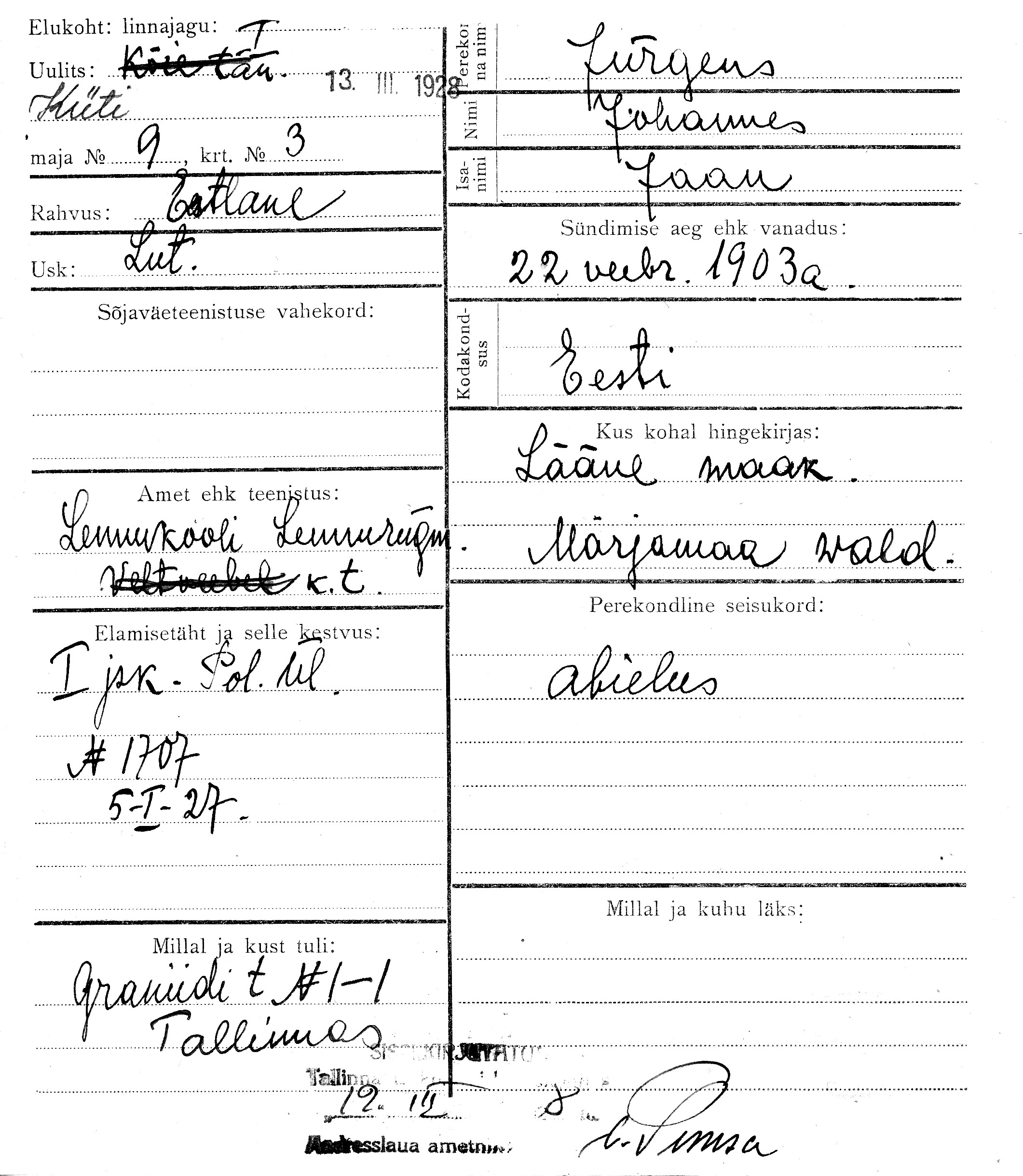 Jürgens, Johannes, Jaan