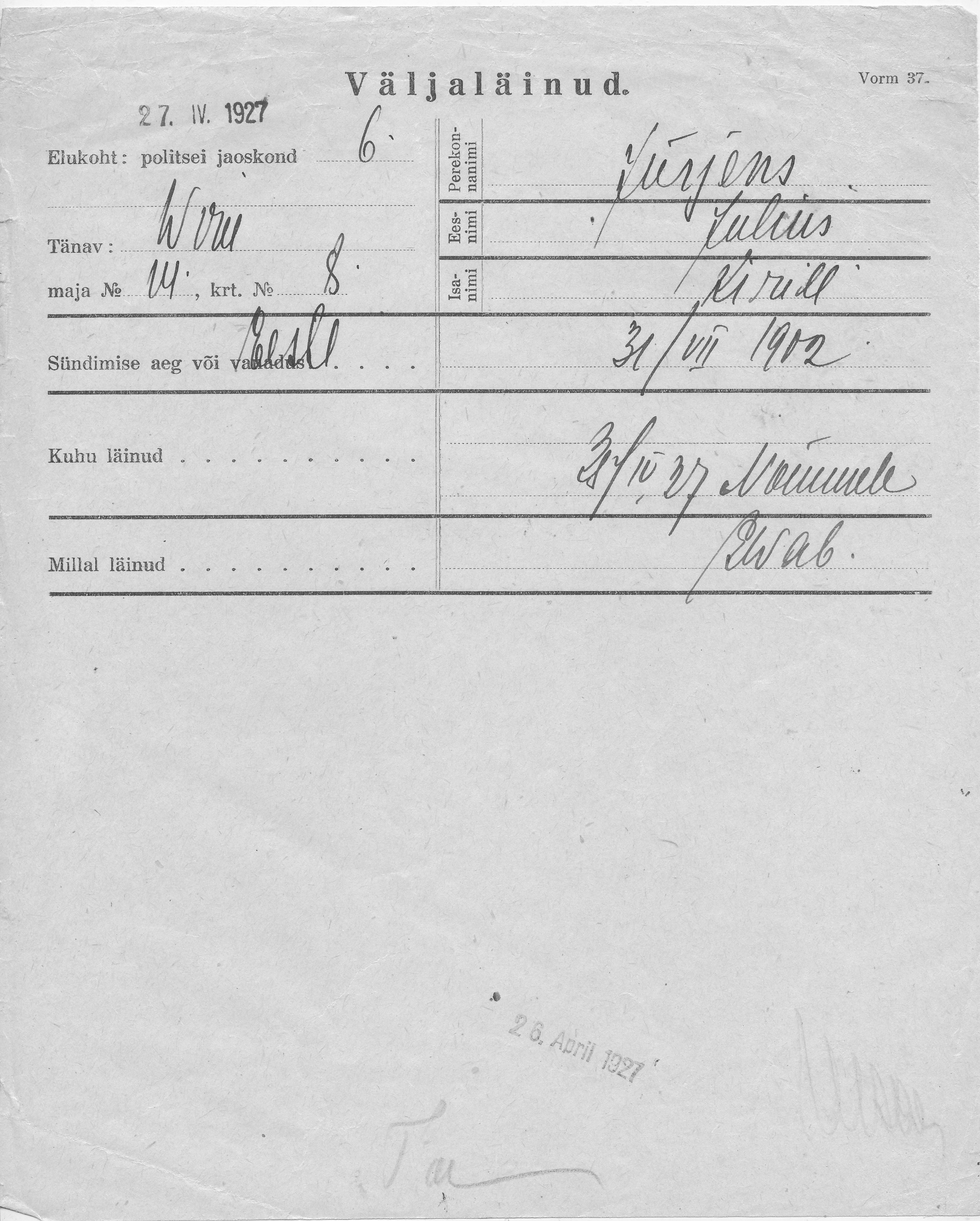 Jürgens, Julius, Kirill