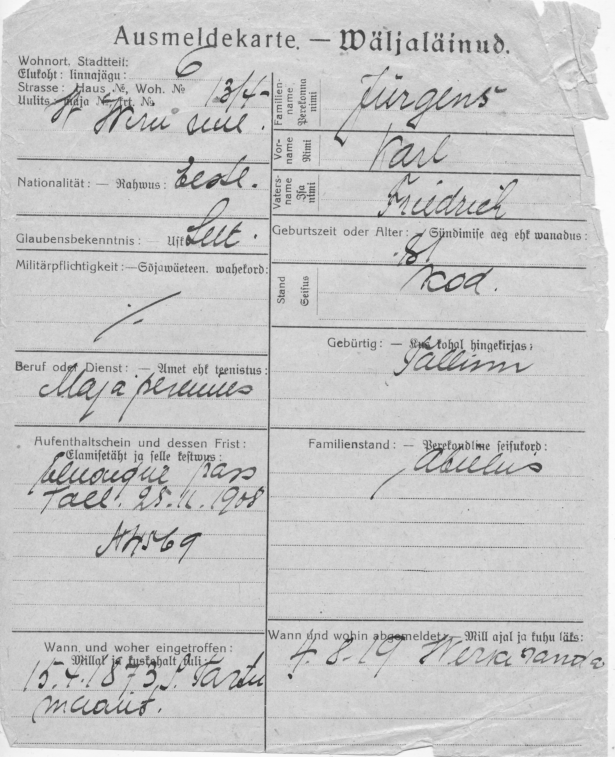 Jürgens, Karl, Friedrich