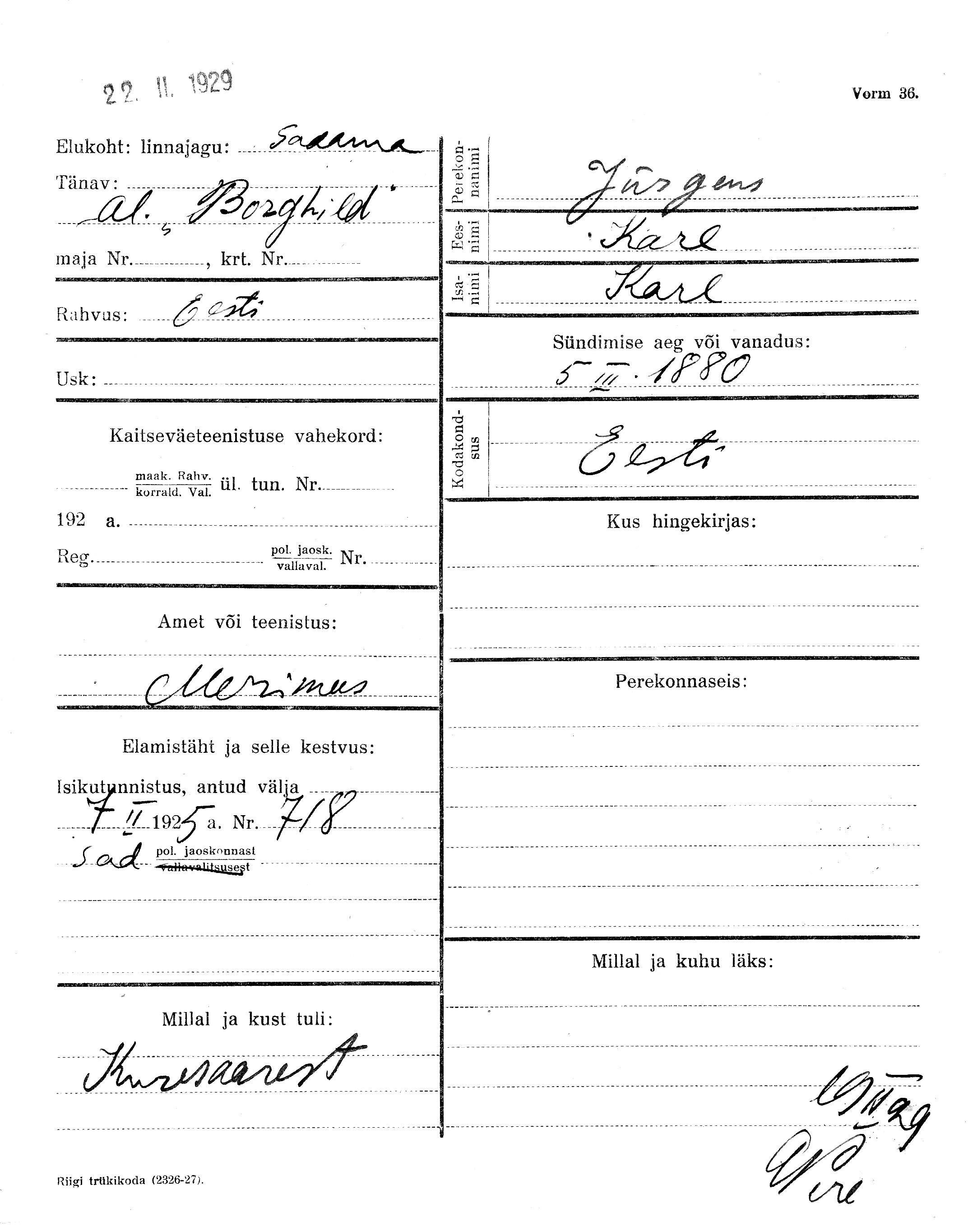 Jürgens, Karl, Karl