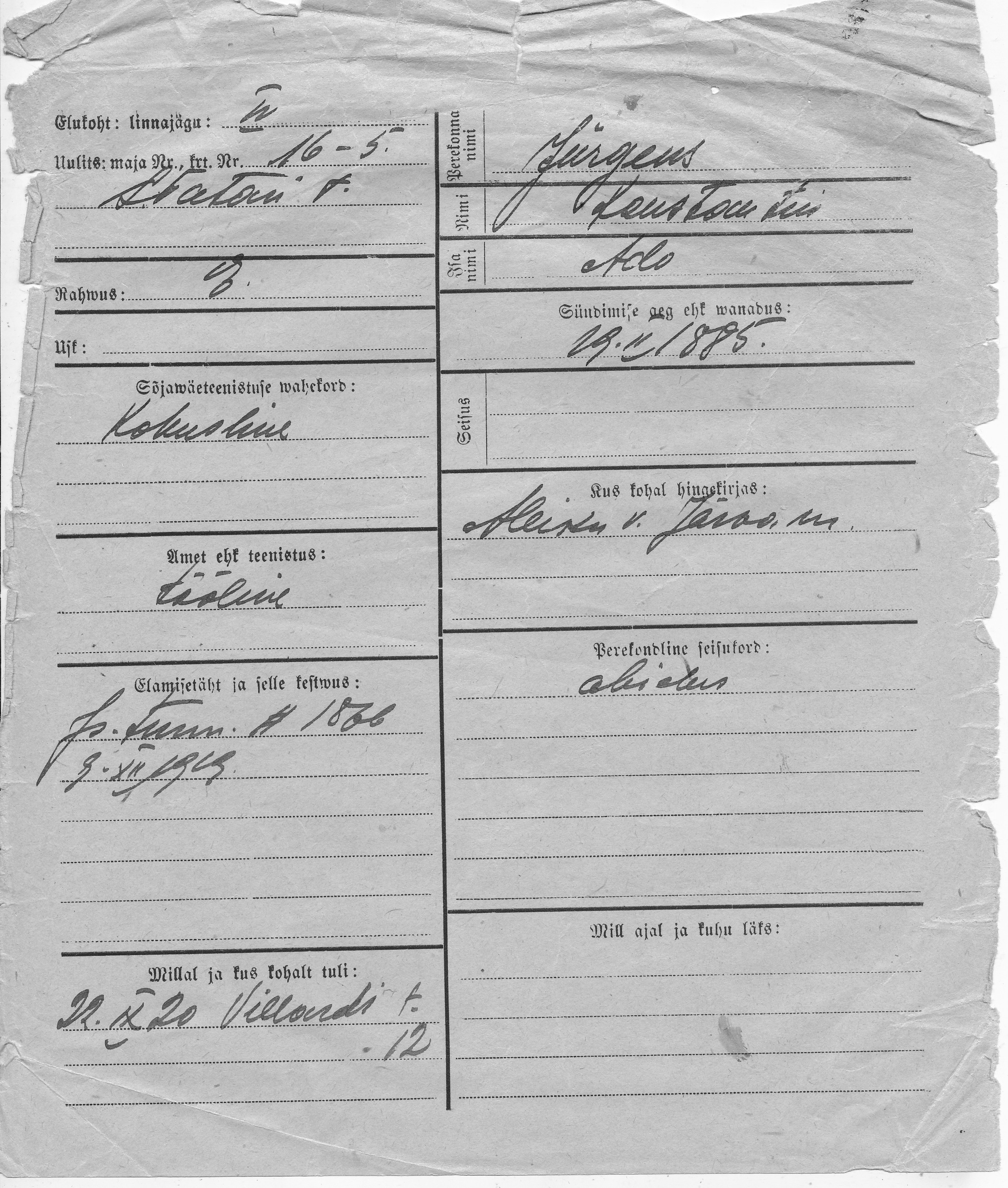 Jürgens, Konstantin, Ado